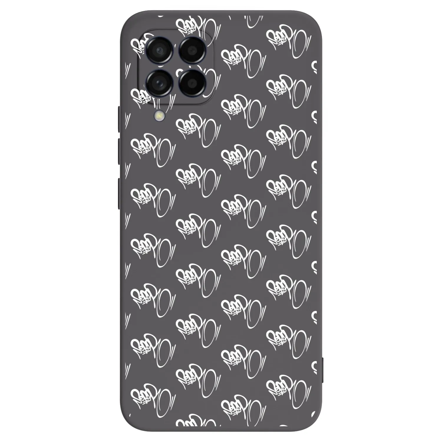 Picasee silikonový černý obal pro Samsung Galaxy M53 5G - Separ - White On Black