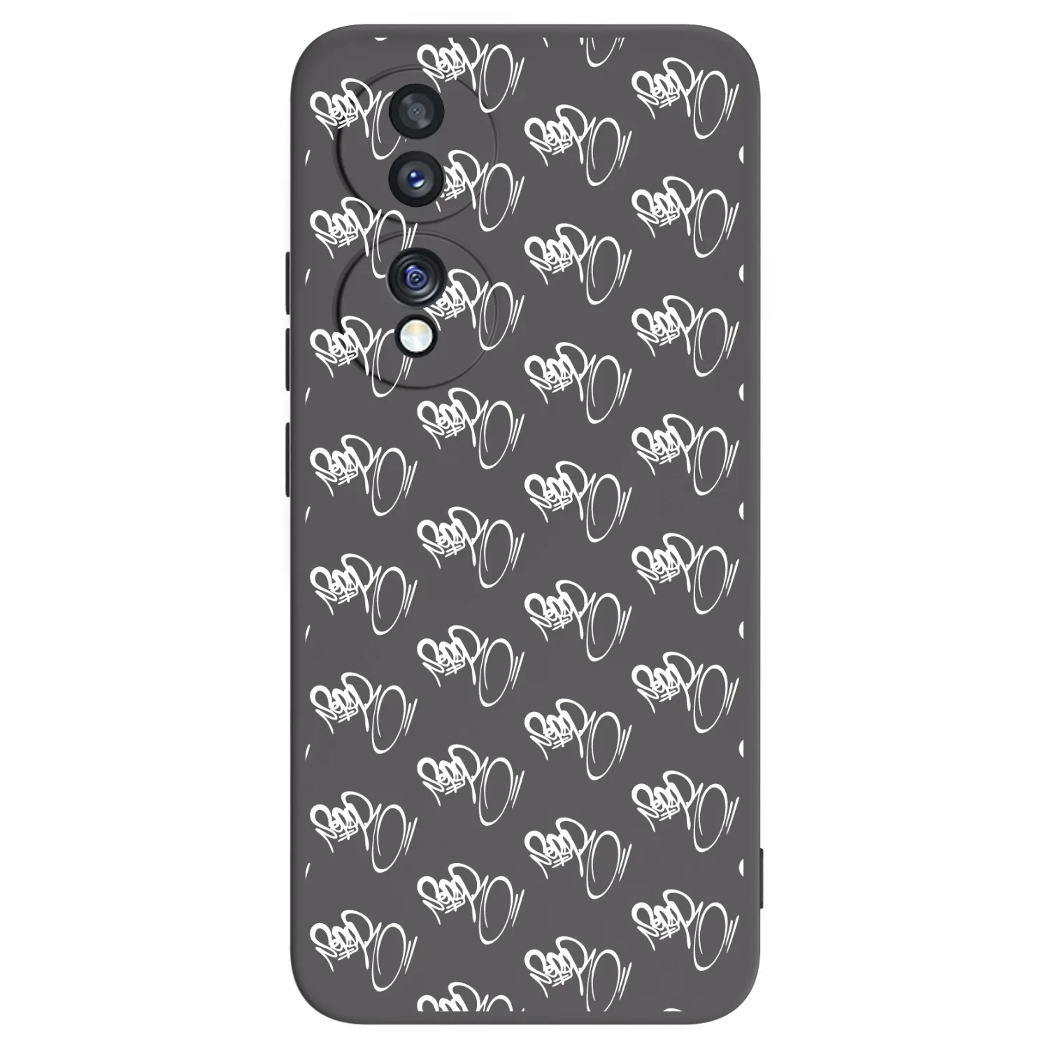 Picasee silikonový černý obal pro Honor 70 - Separ - White On Black