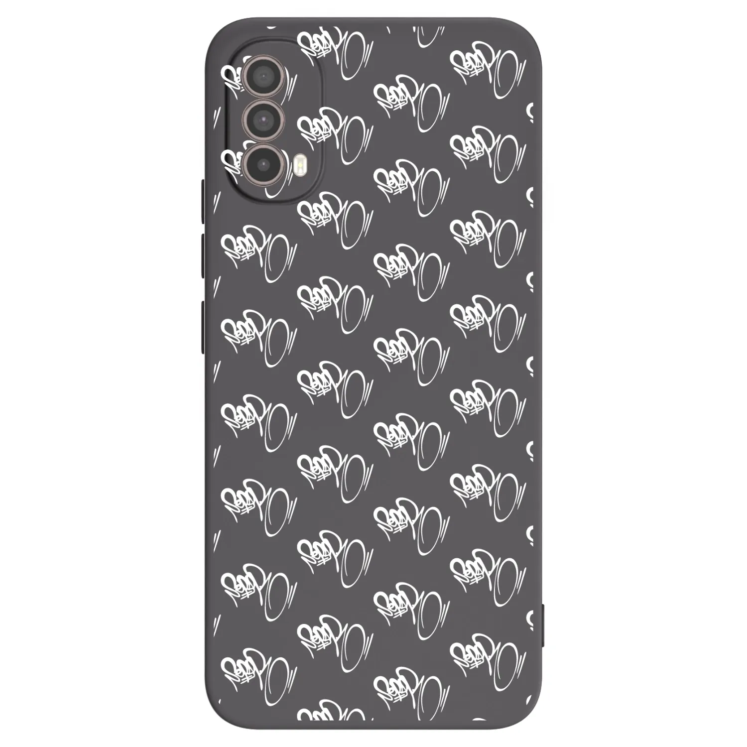 Picasee silikonový černý obal pro Motorola Moto E40 - Separ - White On Black