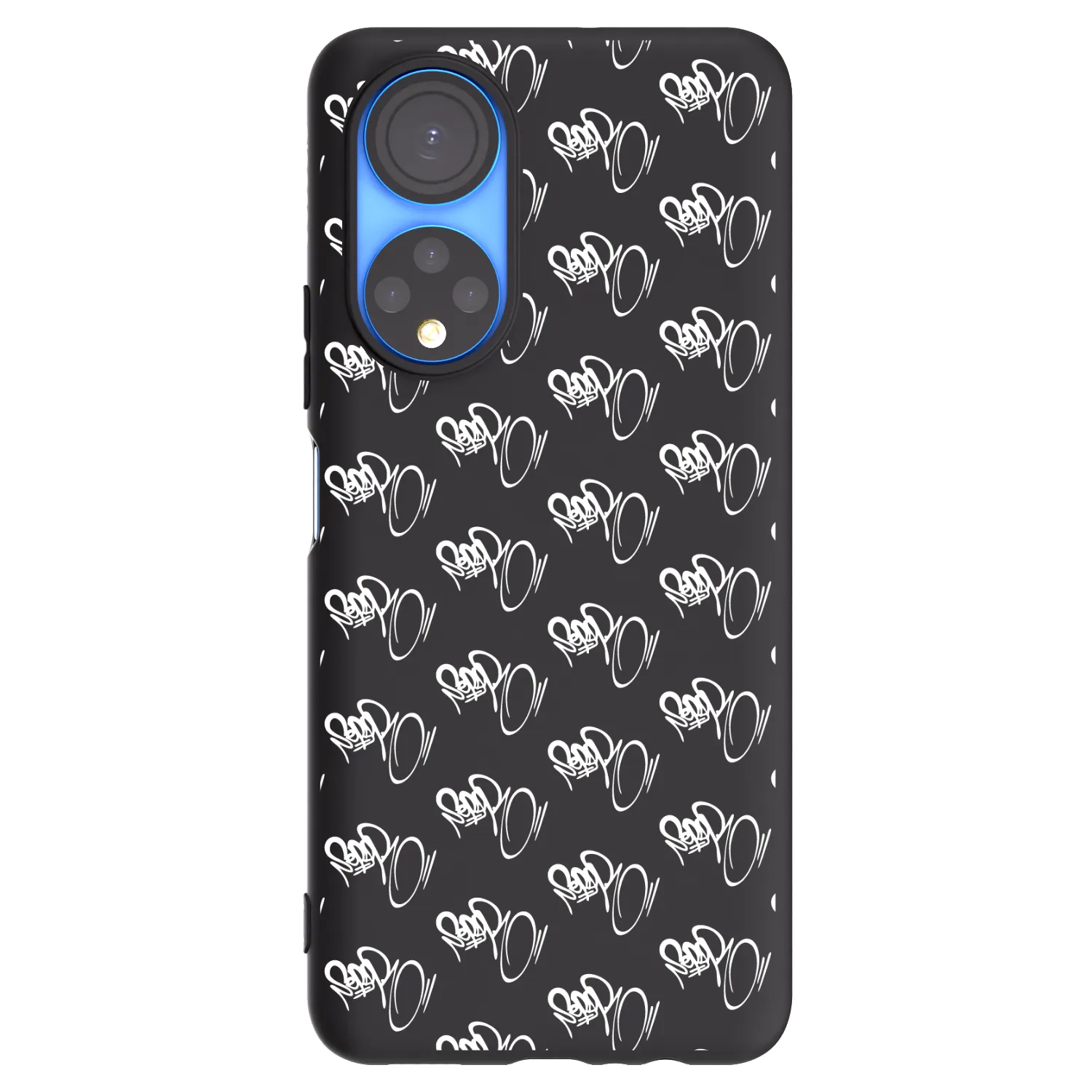 Picasee silikonový černý obal pro Honor X7 - Separ - White On Black