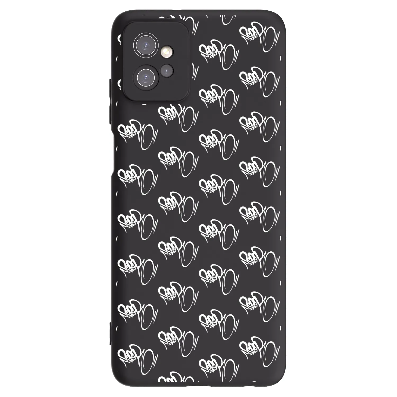 Picasee silikonový černý obal pro Motorola Moto G32 - Separ - White On Black