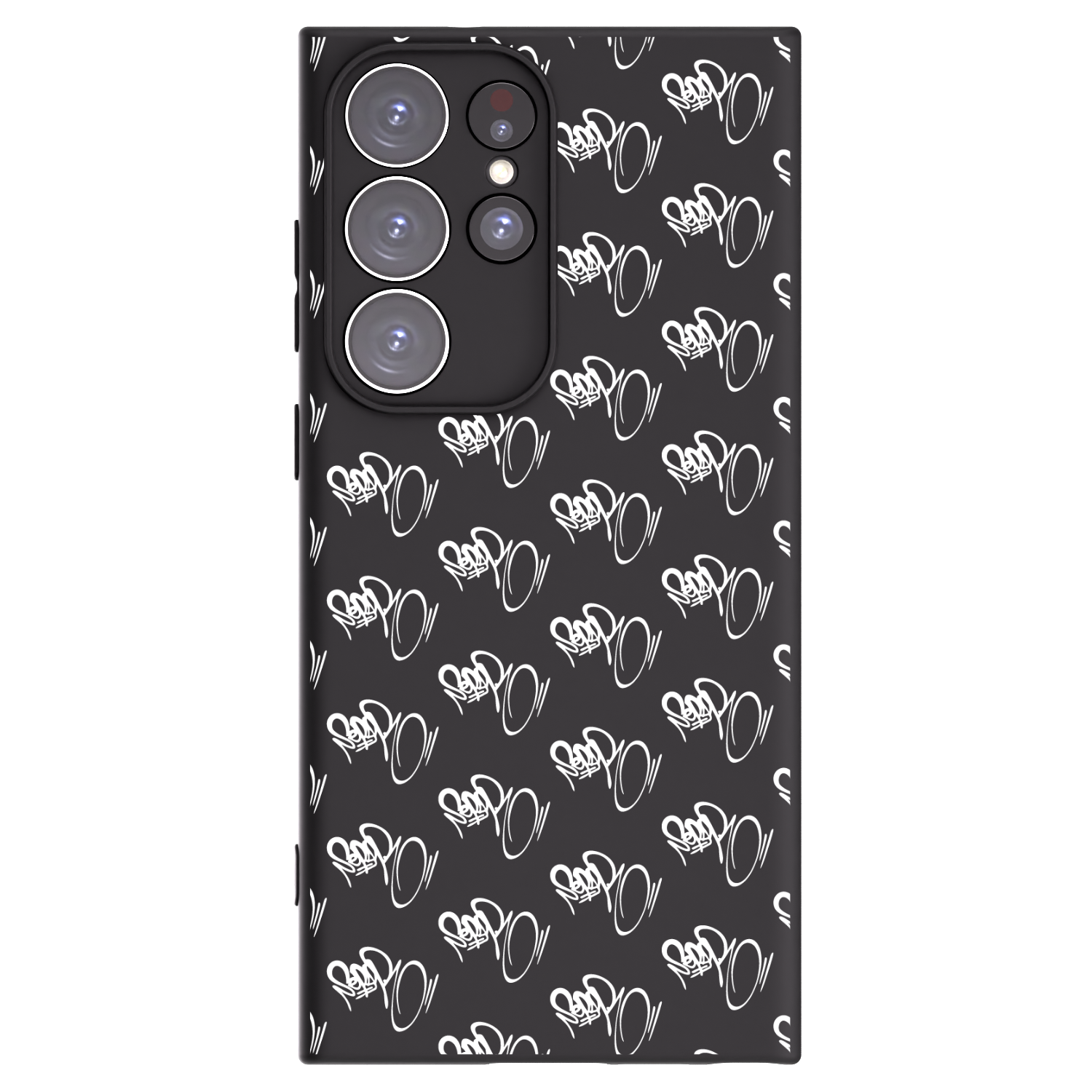 Picasee silikonový černý obal pro Samsung Galaxy S23 Ultra 5G - Separ - White On Black