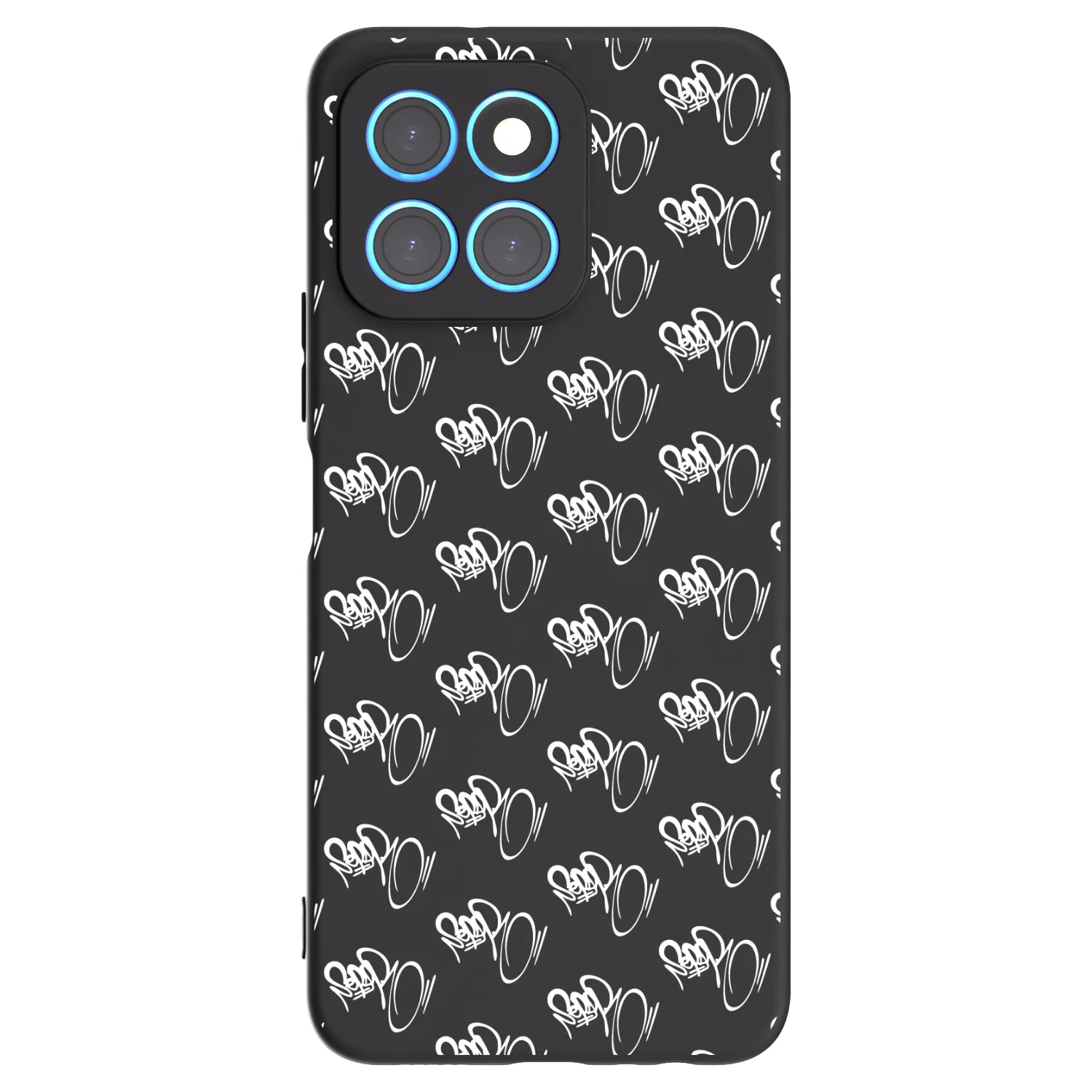 Picasee silikonový černý obal pro Honor X6 - Separ - White On Black