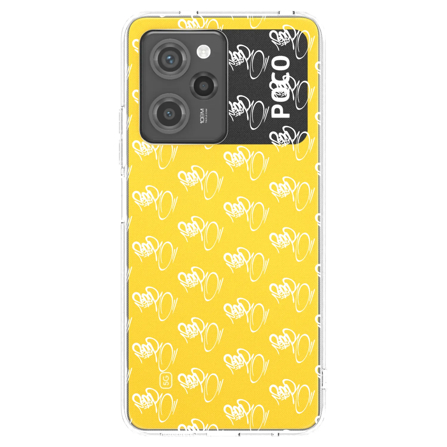 Picasee silikonový černý obal pro Xiaomi Poco X5 Pro - Separ - White On Black