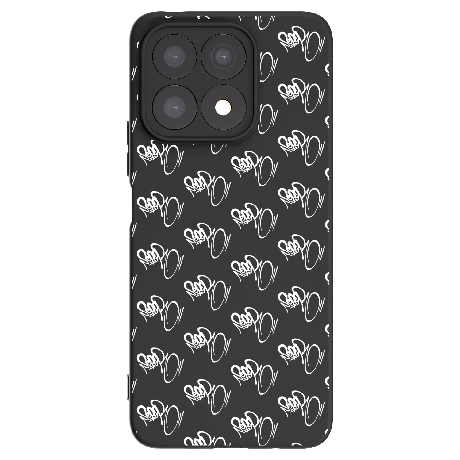 Picasee silikonový černý obal pro Honor X8a - Separ - White On Black