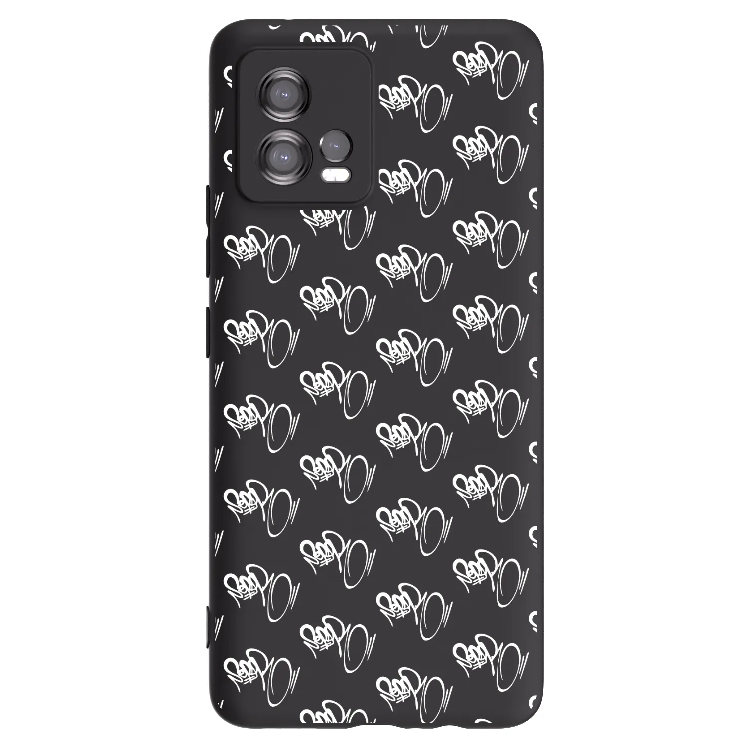 Picasee silikonový černý obal pro Motorola Moto G72 - Separ - White On Black