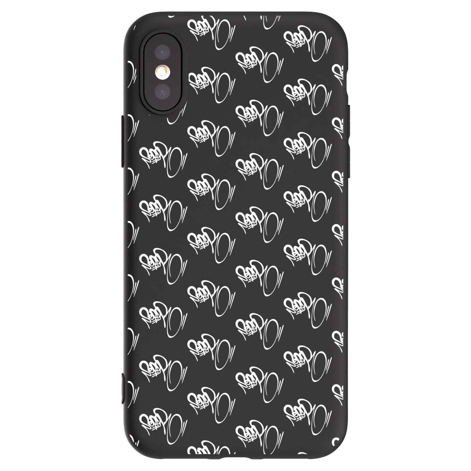 Picasee silikonový černý obal pro Apple iPhone X/XS - Separ - White On Black
