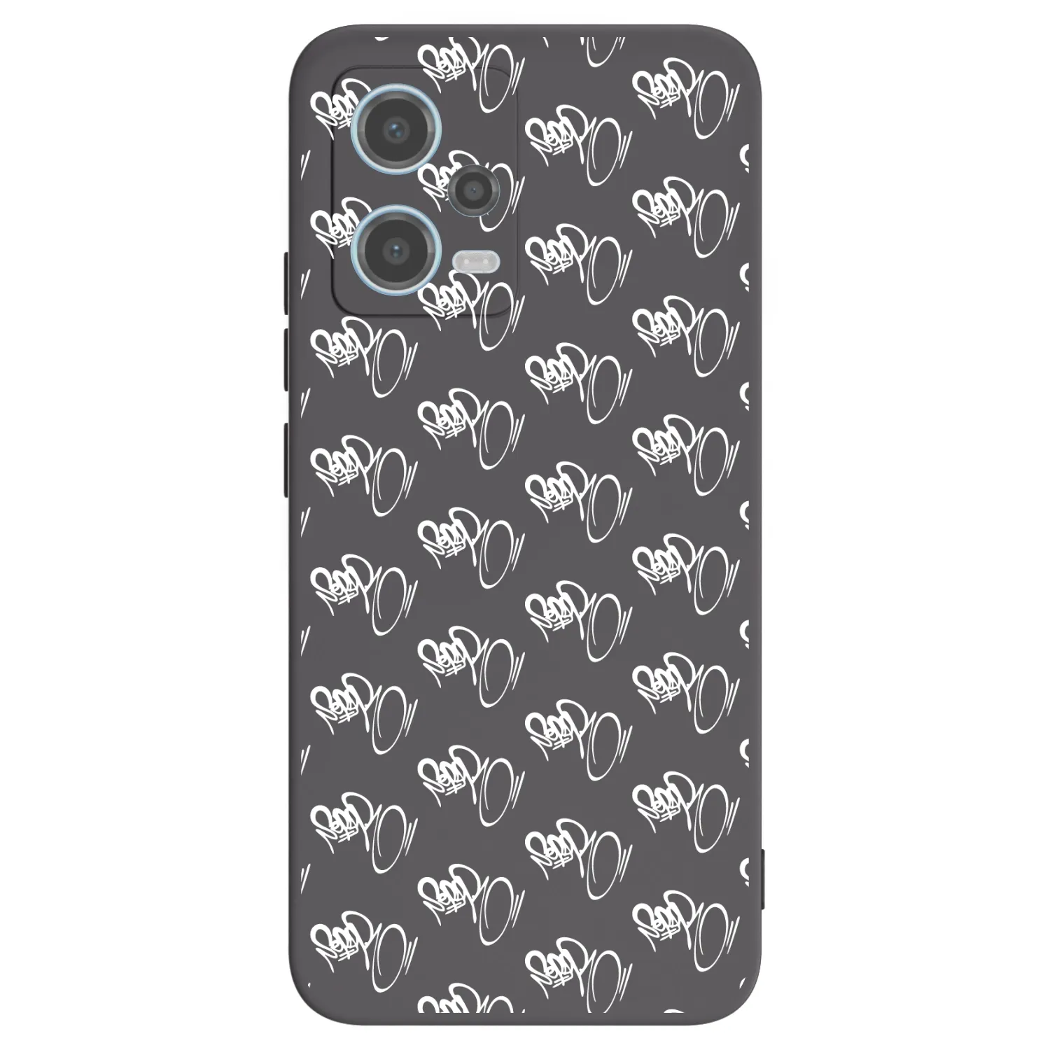 Picasee silikonový černý obal pro Xiaomi Redmi Note 12 5G - Separ - White On Black