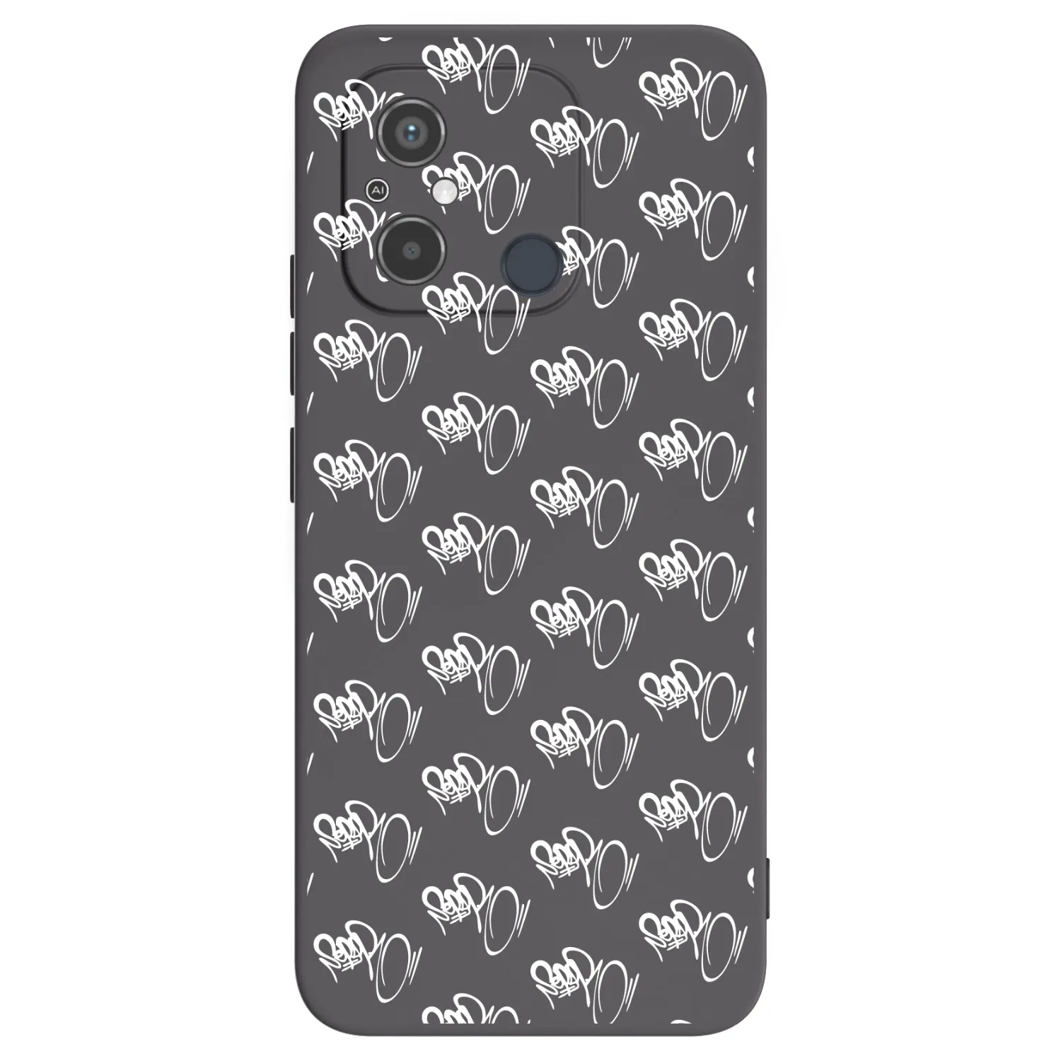 Picasee silikonový černý obal pro Xiaomi Redmi 12C - Separ - White On Black