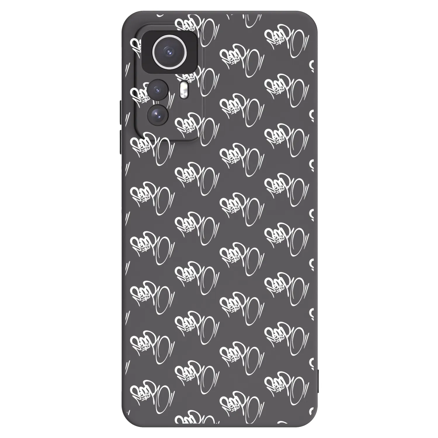 Picasee silikonový černý obal pro Xiaomi Redmi Note 12S - Separ - White On Black