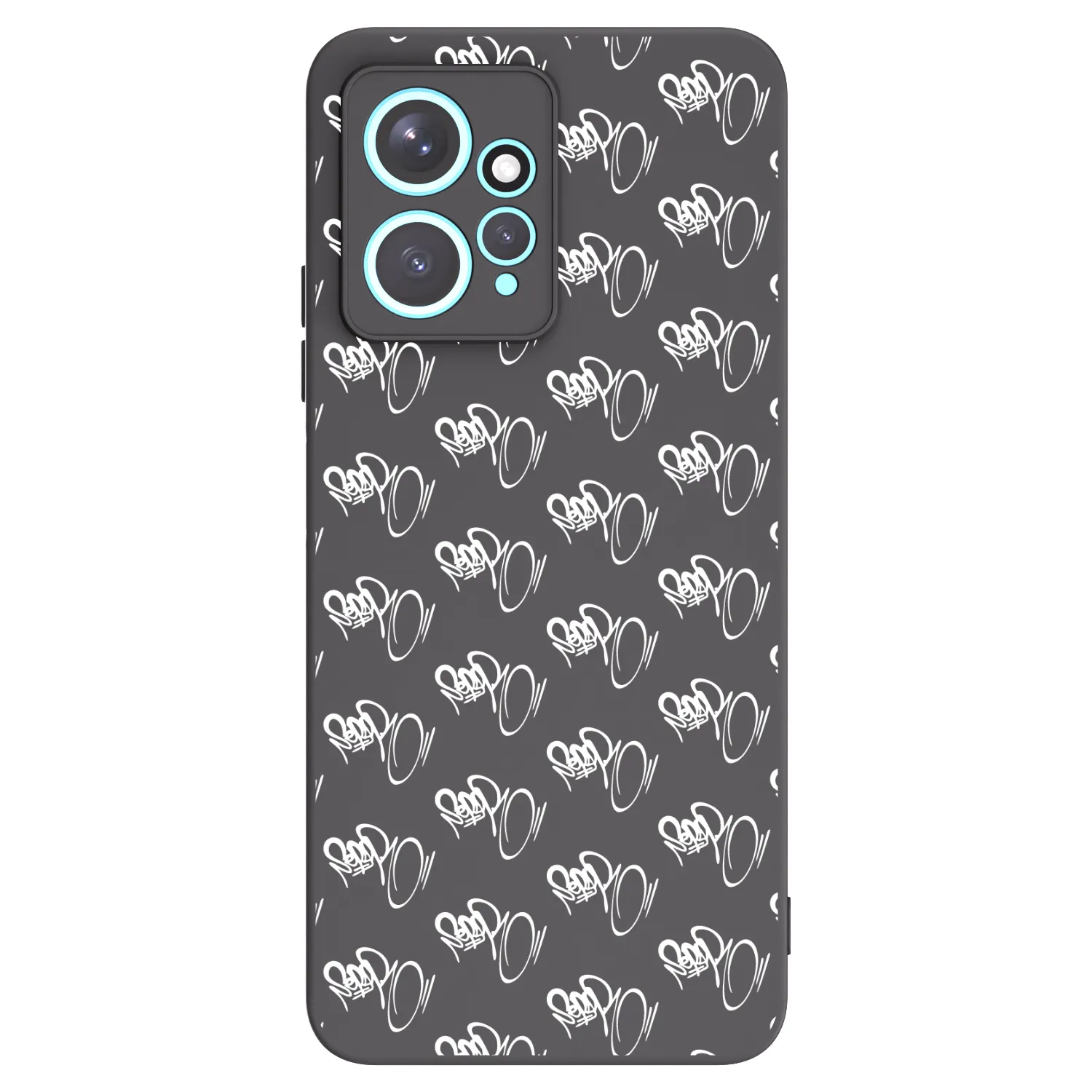 Picasee silikonový černý obal pro Xiaomi Redmi Note 12 4G - Separ - White On Black