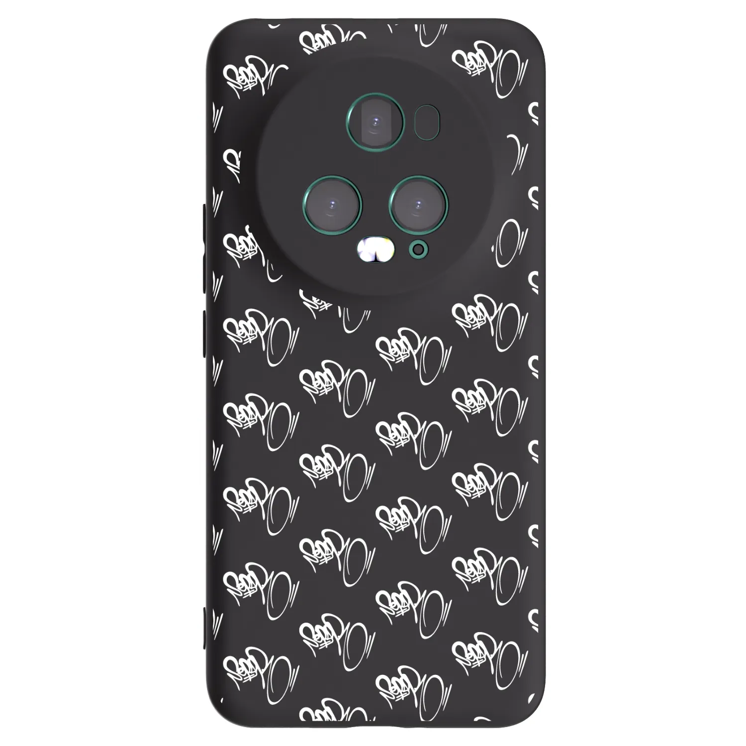 Picasee silikonový černý obal pro Honor Magic5 Pro - Separ - White On Black