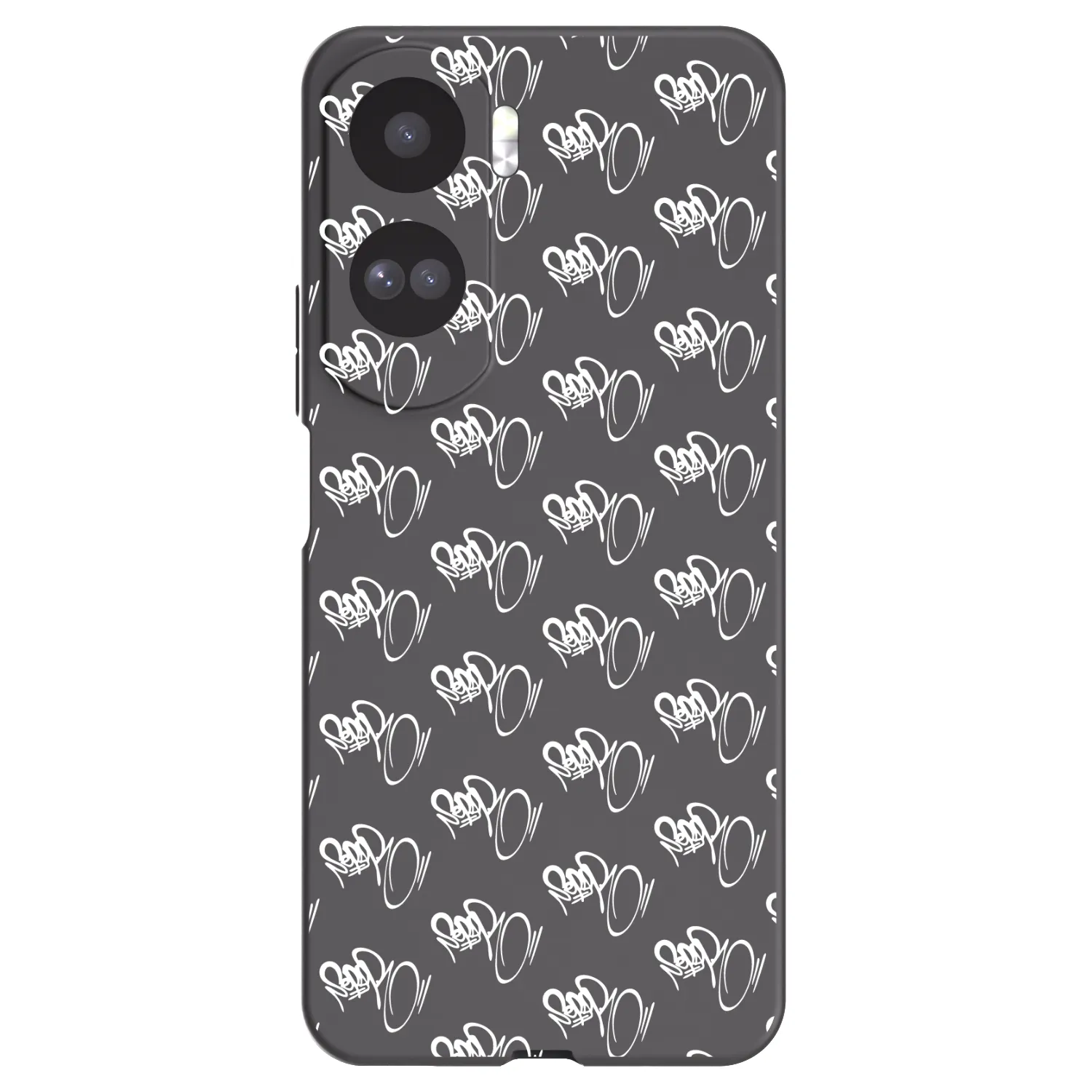 Picasee silikonový černý obal pro Honor 90 Lite 5G - Separ - White On Black