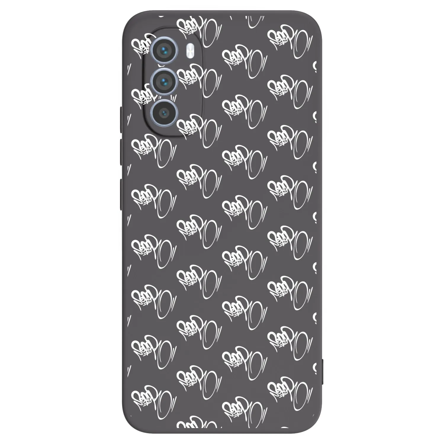 Picasee silikonový černý obal pro Motorola Moto G62 - Separ - White On Black