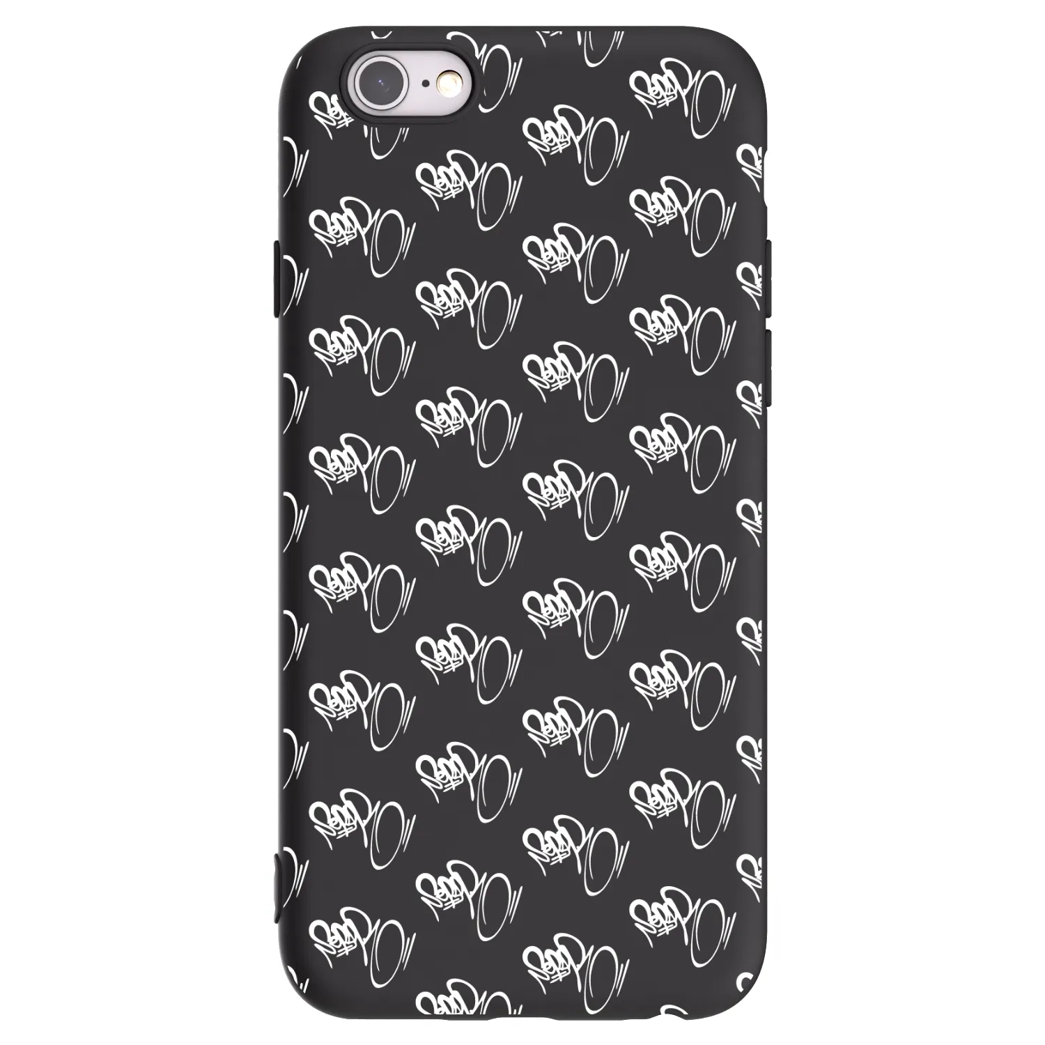 Picasee silikonový černý obal pro Apple iPhone 6/6S - Separ - White On Black