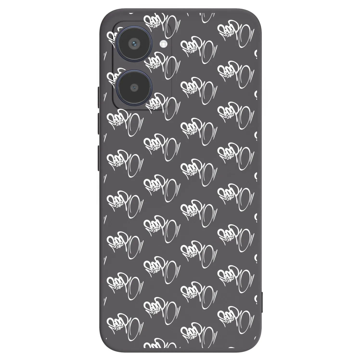 Picasee silikonový černý obal pro Realme 10 4G - Separ - White On Black