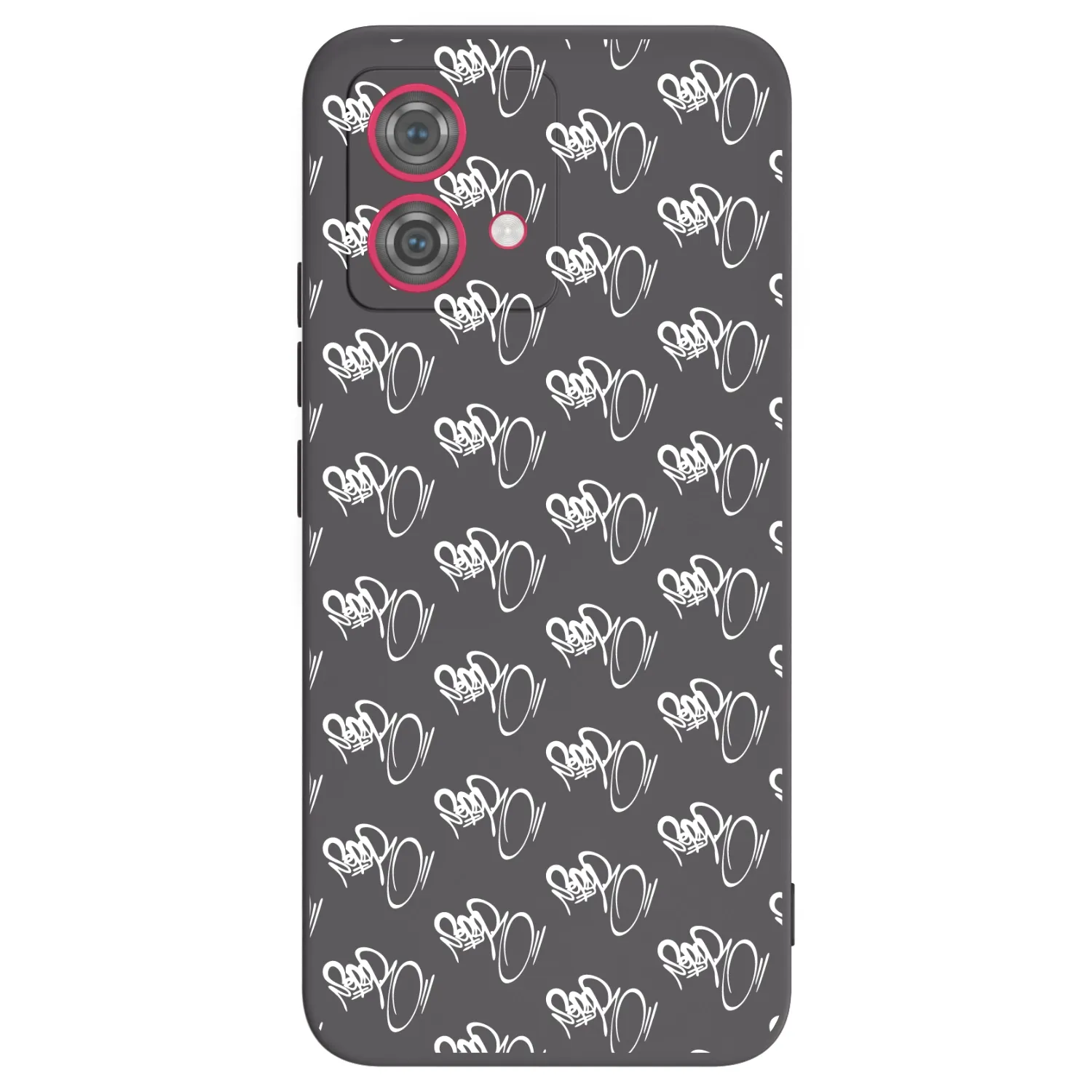 Picasee silikonový černý obal pro Motorola Moto G84 5G - Separ - White On Black