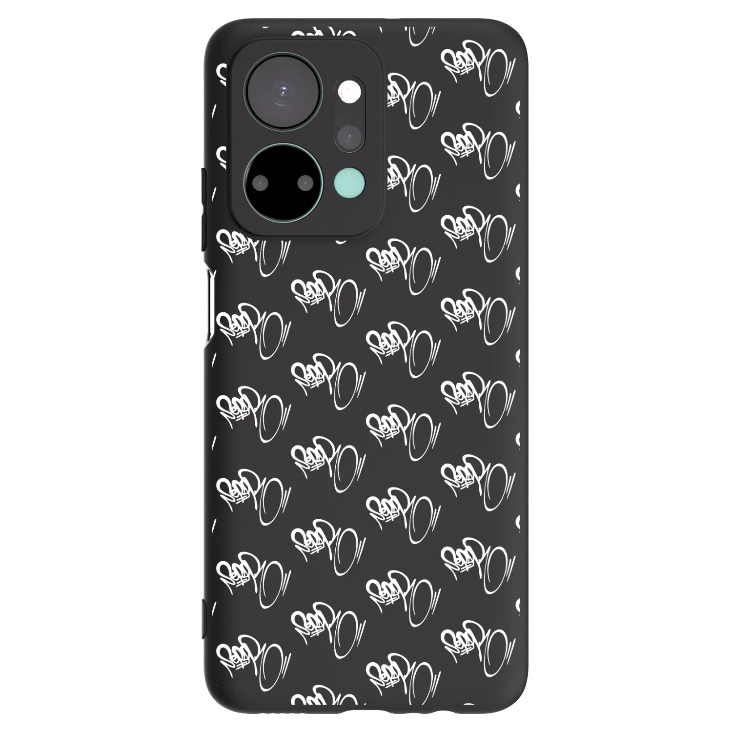 Picasee silikonový černý obal pro Honor X7a - Separ - White On Black