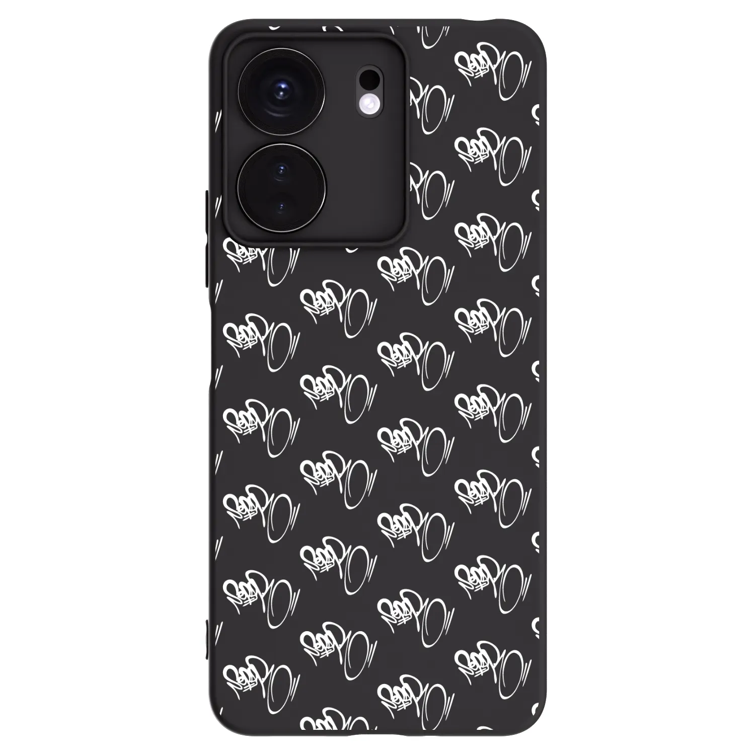 Picasee silikonový černý obal pro Xiaomi Redmi 13C 4G - Separ - White On Black