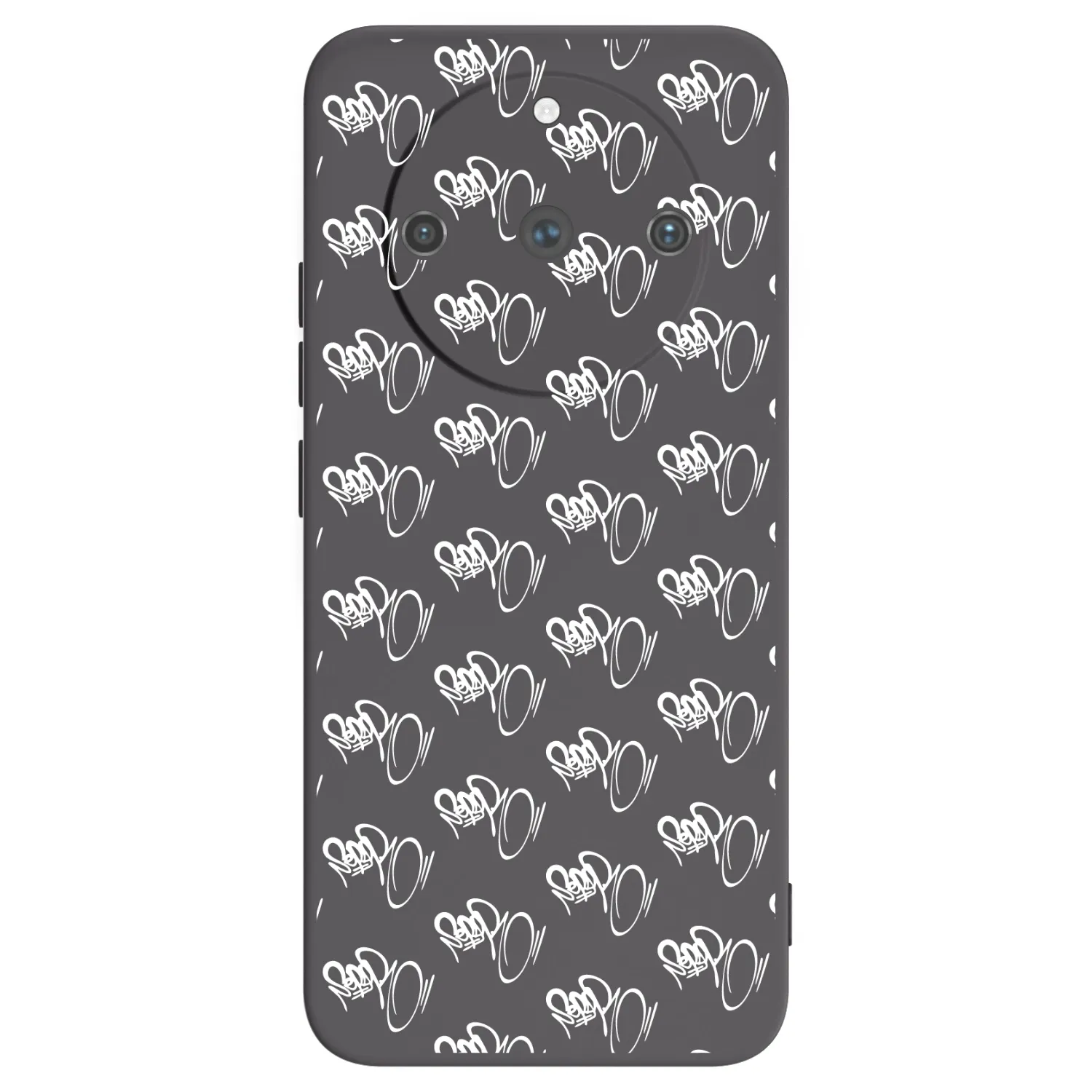 Picasee silikonový černý obal pro Realme 11 Pro+ - Separ - White On Black