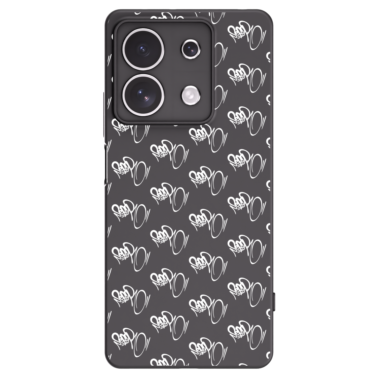 Picasee silikonový černý obal pro Xiaomi Redmi Note 13 4G - Separ - White On Black