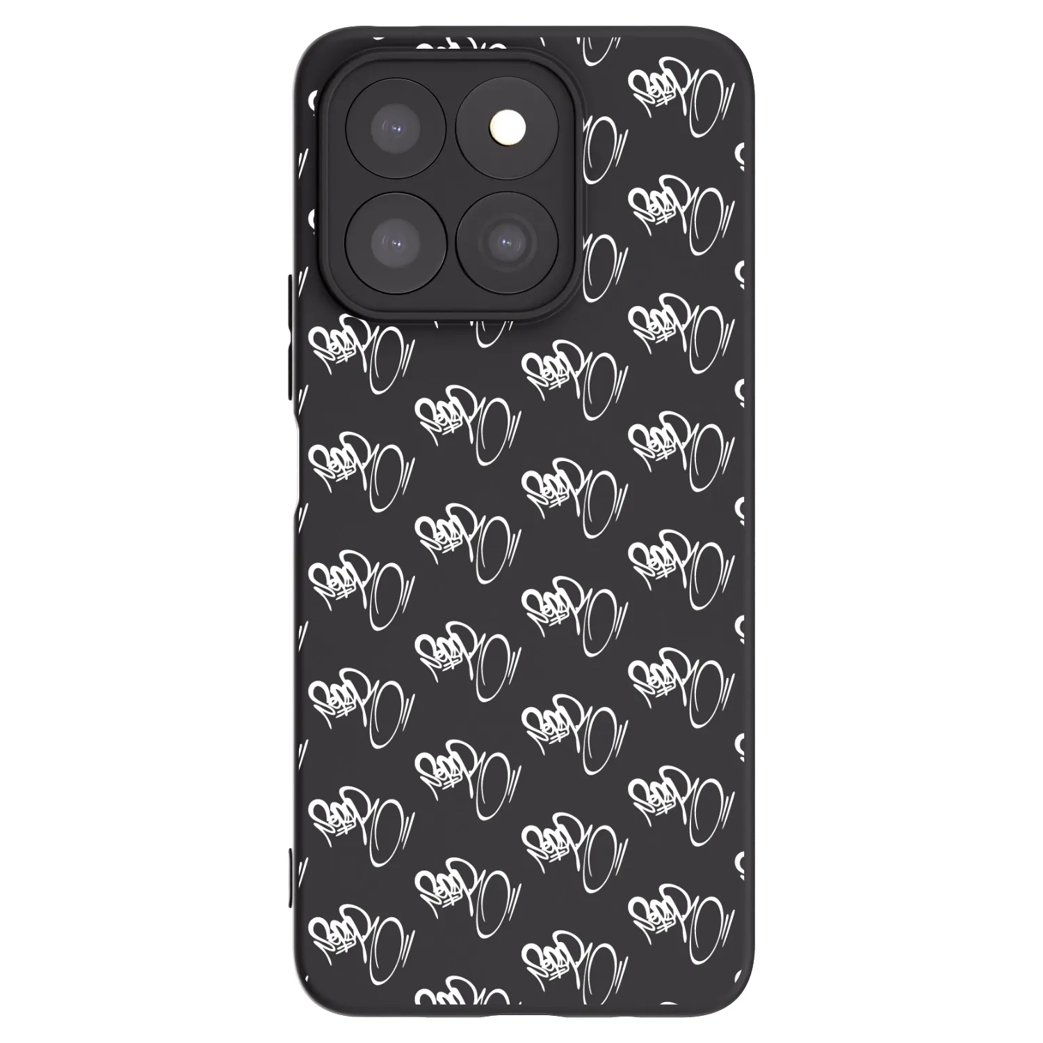 Picasee silikonový černý obal pro Honor X8b - Separ - White On Black