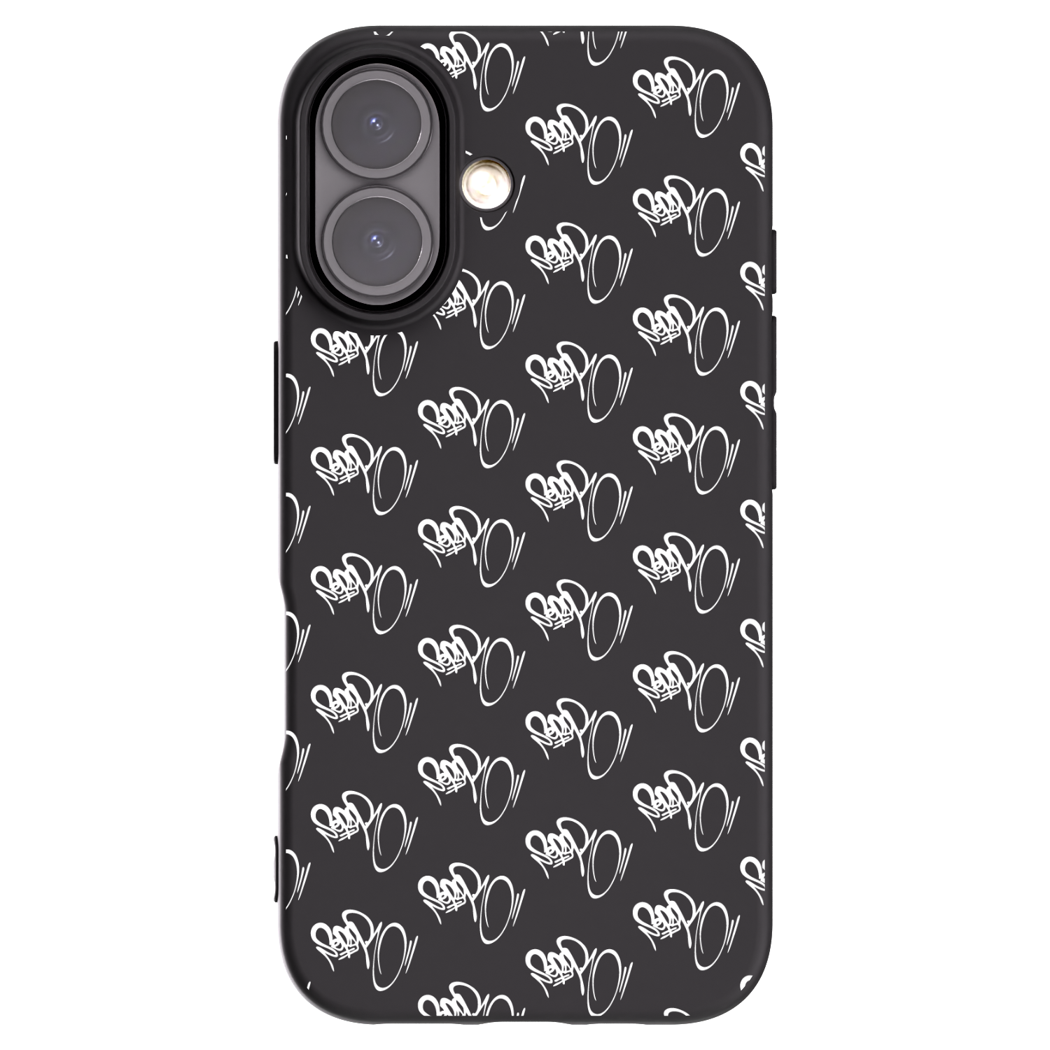 Picasee silikonový černý obal pro Apple iPhone 16 - Separ - White On Black
