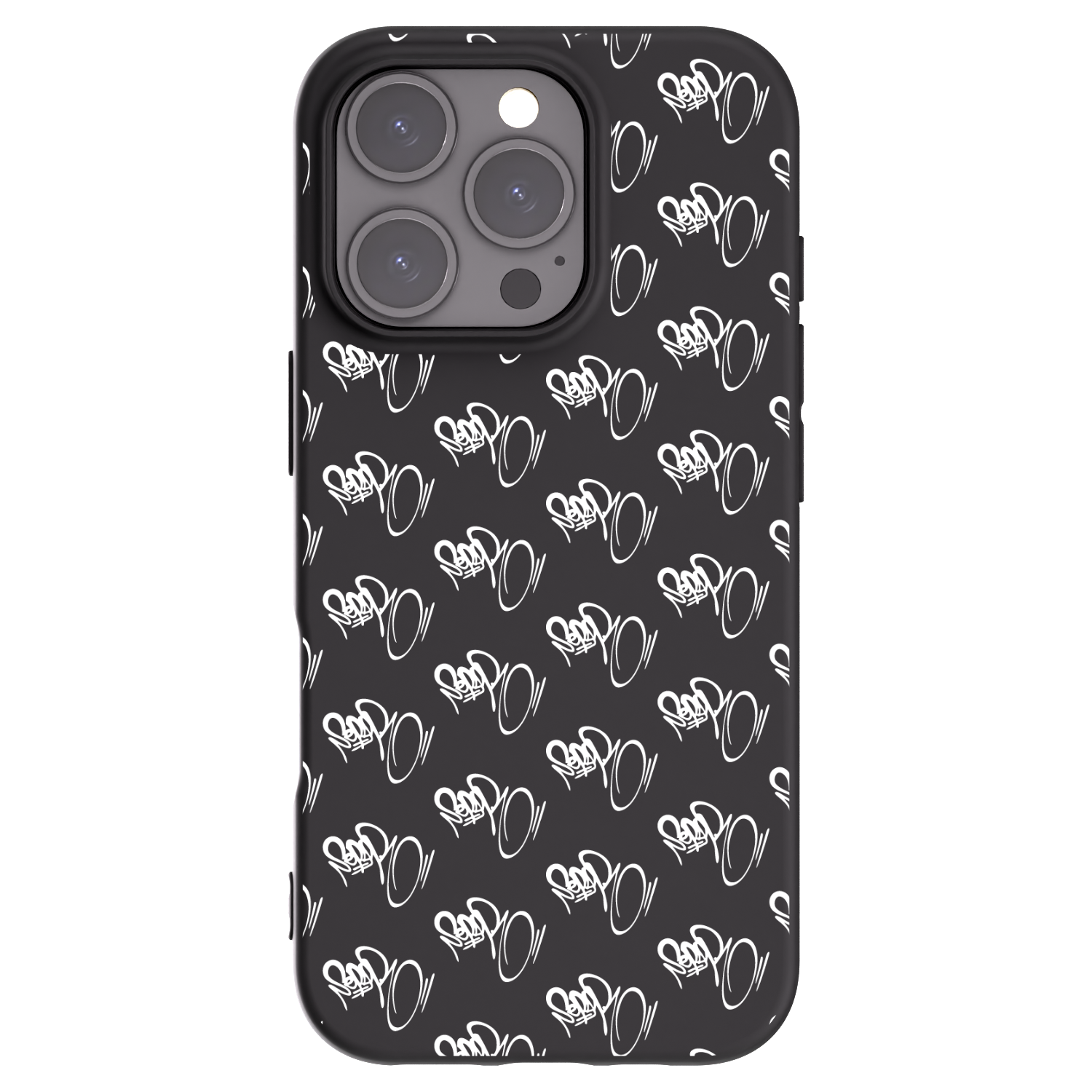 Picasee silikonový černý obal pro Apple iPhone 16 Pro - Separ - White On Black