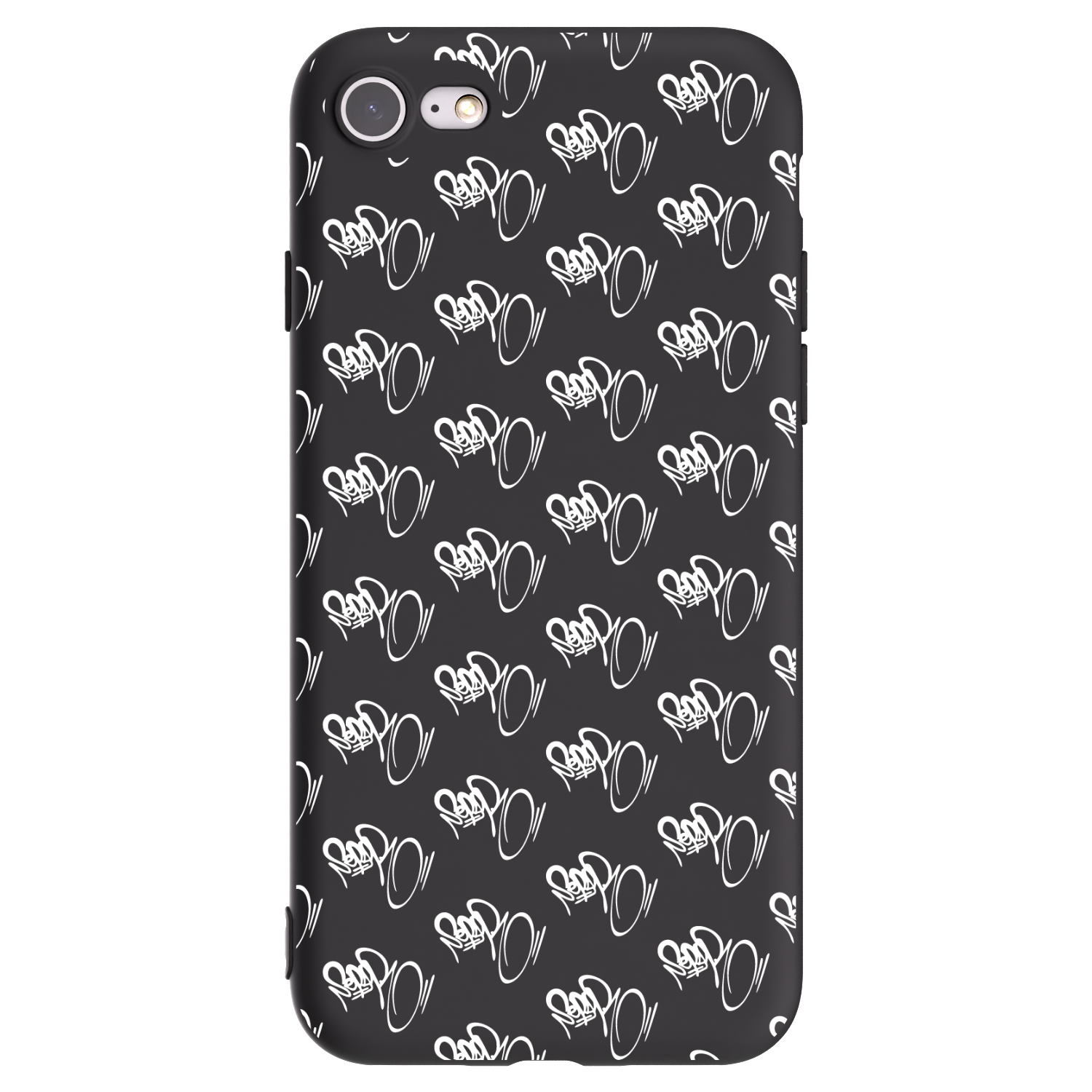 Picasee silikonový černý obal pro Apple iPhone 8 - Separ - White On Black