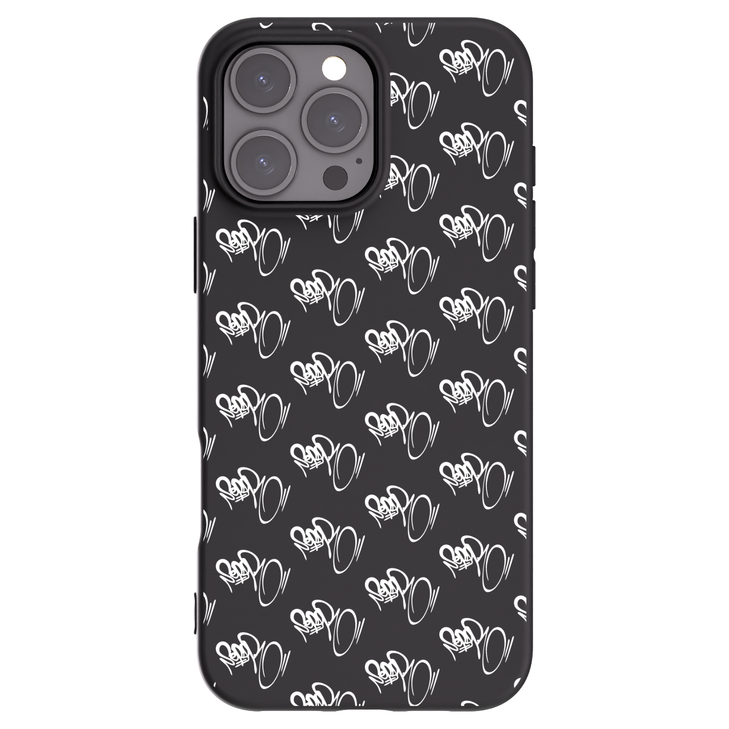 Picasee silikonový černý obal pro Apple iPhone 16 Pro Max - Separ - White On Black