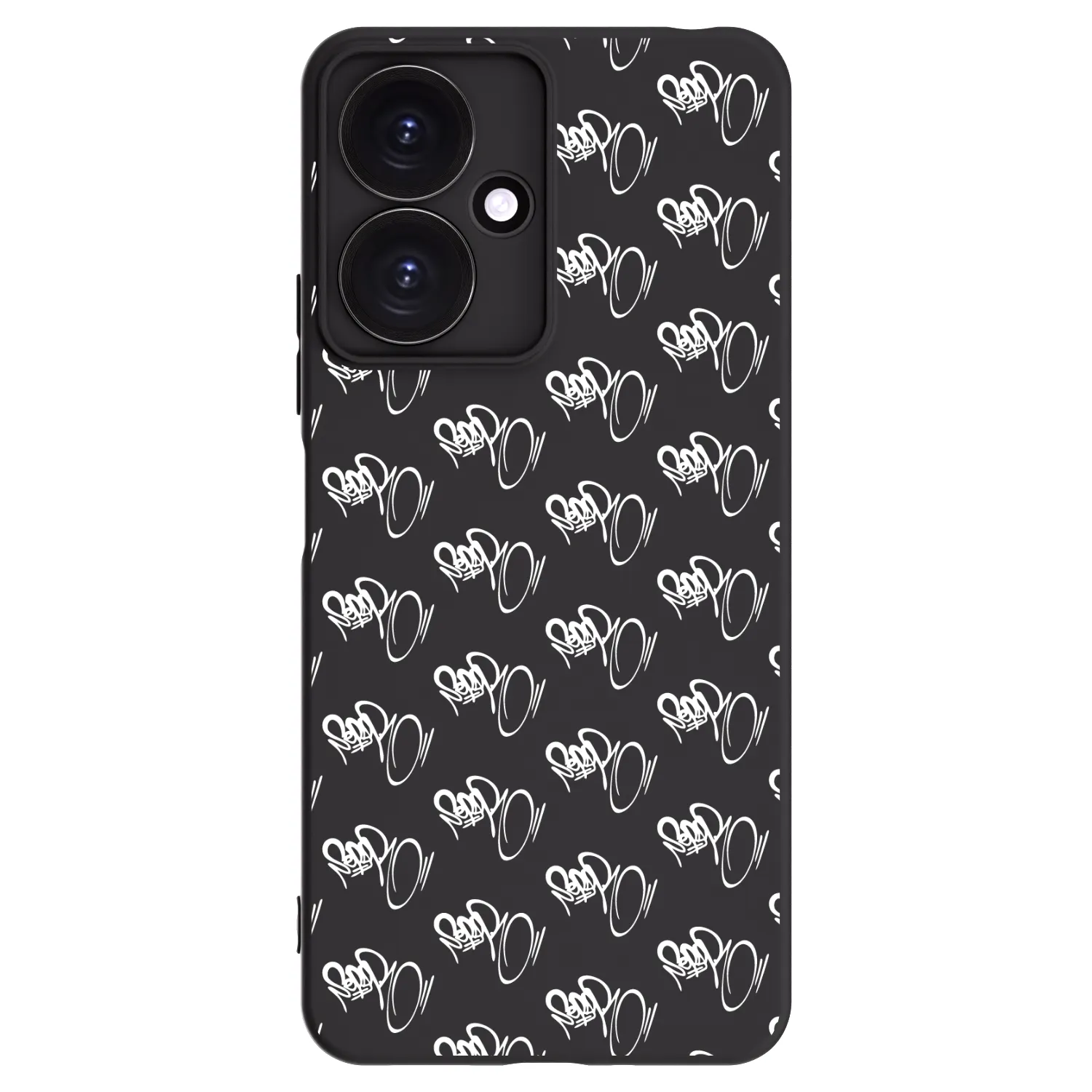 Picasee silikonový černý obal pro Xiaomi Redmi 13C 5G - Separ - White On Black