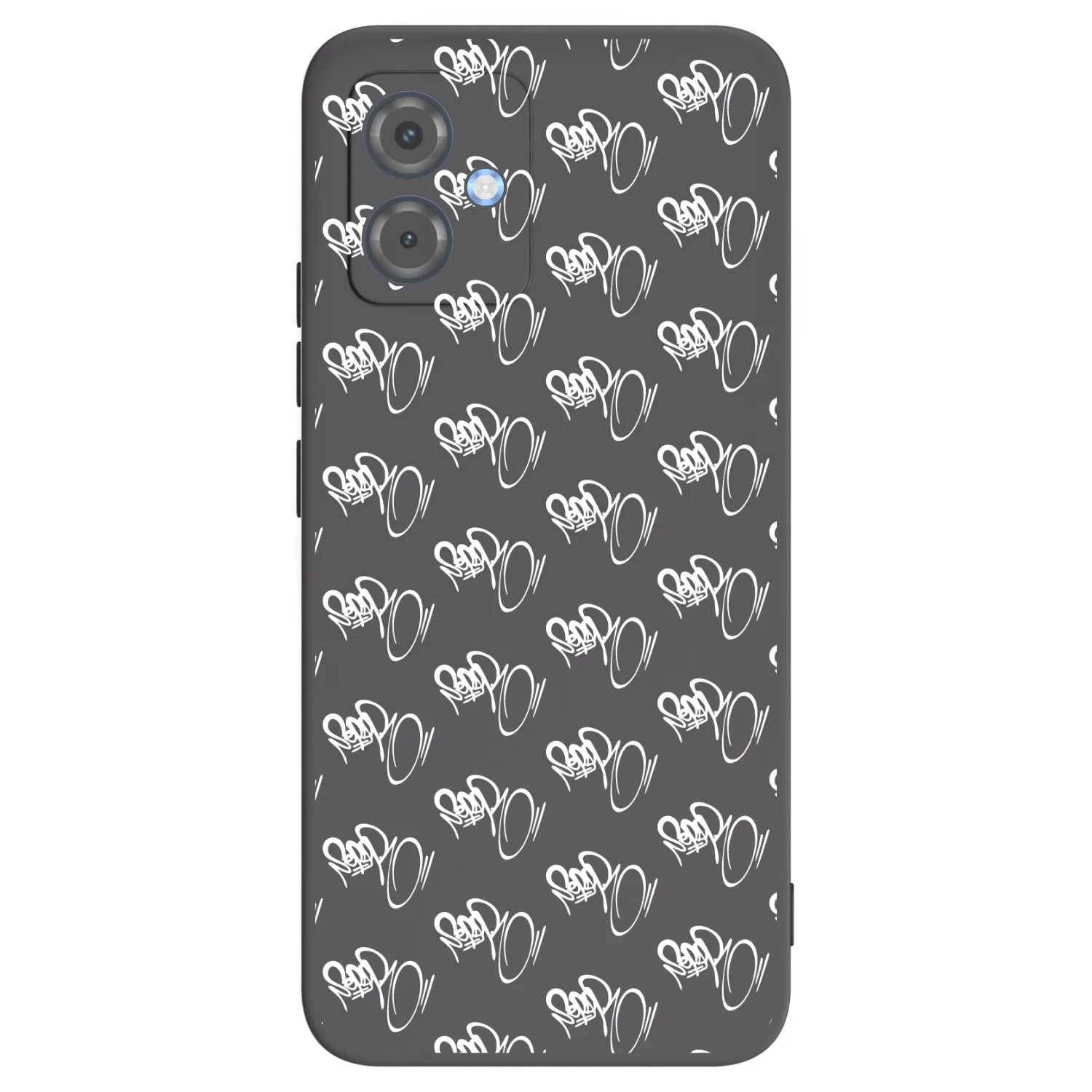 Picasee silikonový černý obal pro Motorola Moto G14 - Separ - White On Black