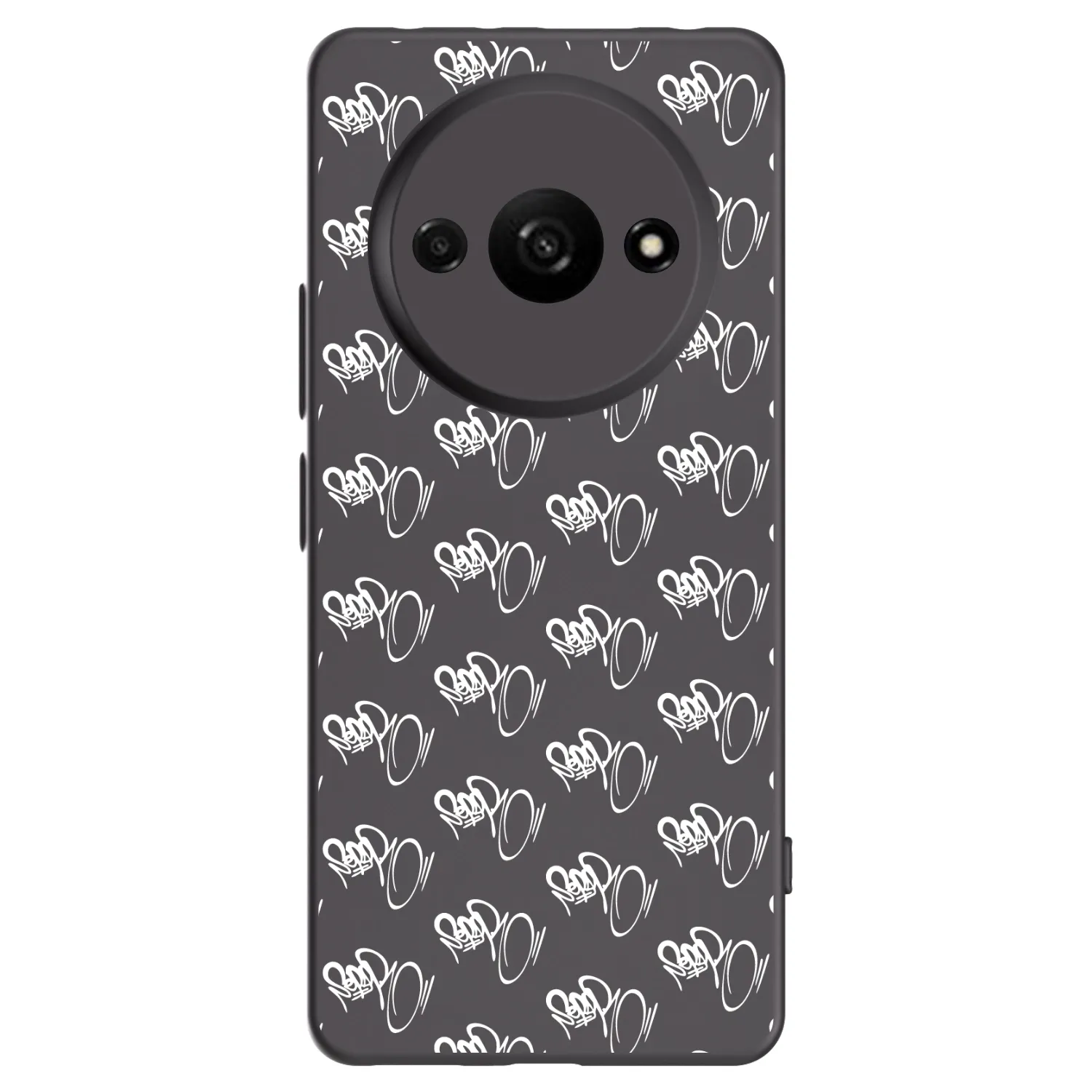 Picasee silikonový černý obal pro Xiaomi Redmi A3 - Separ - White On Black
