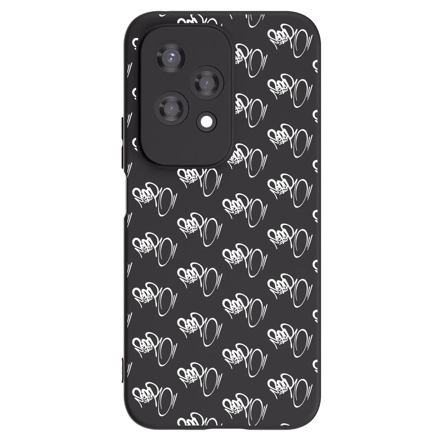 Picasee silikonový černý obal pro Honor 200 Lite - Separ - White On Black