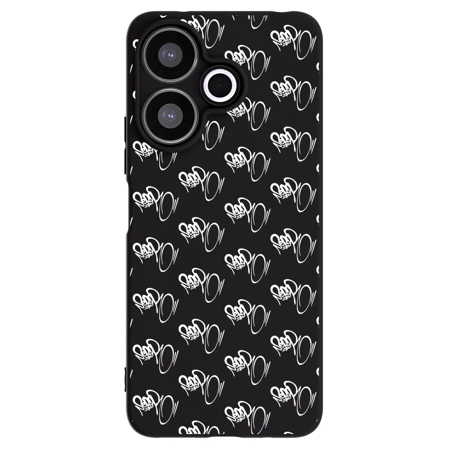 Picasee silikonový černý obal pro Xiaomi Redmi 13 4G - Separ - White On Black