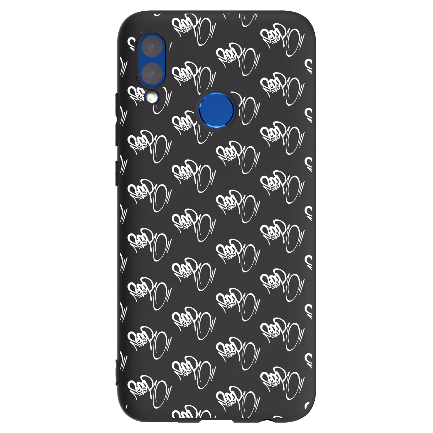 Picasee silikonový černý obal pro Huawei P Smart 2019 - Separ - White On Black