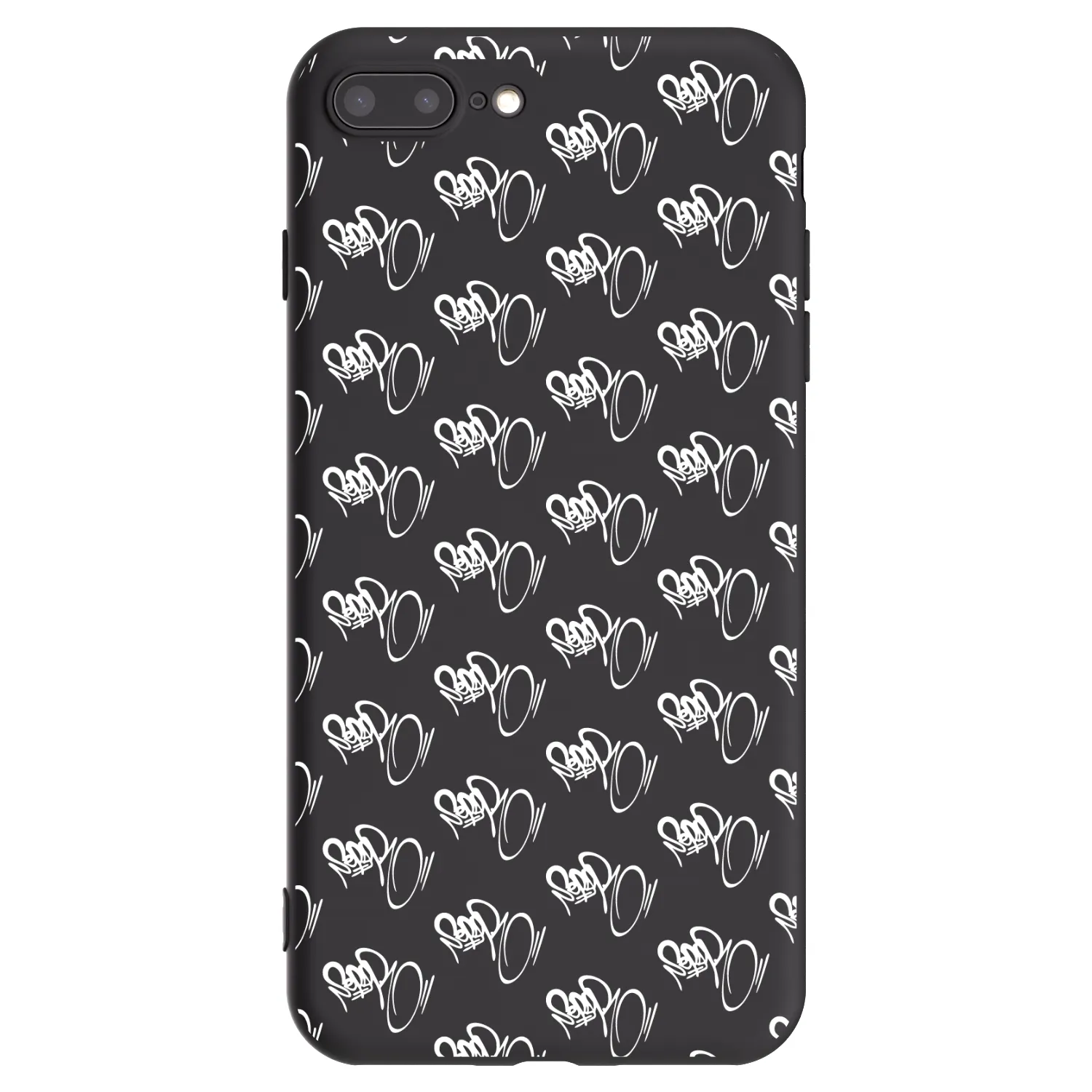 Picasee silikonový černý obal pro Apple iPhone 7 Plus - Separ - White On Black