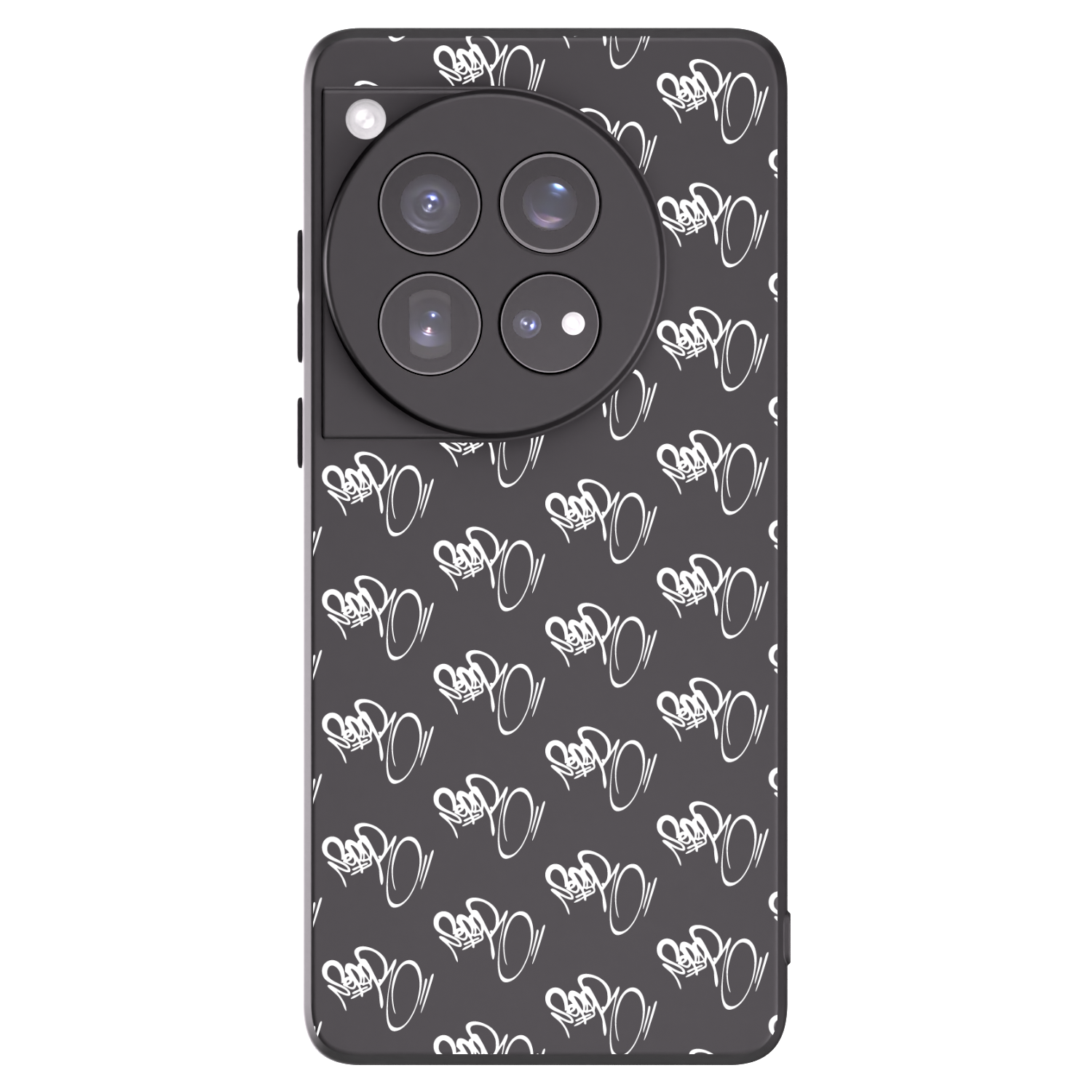 Picasee silikonový černý obal pro OnePlus 12 5G - Separ - White On Black