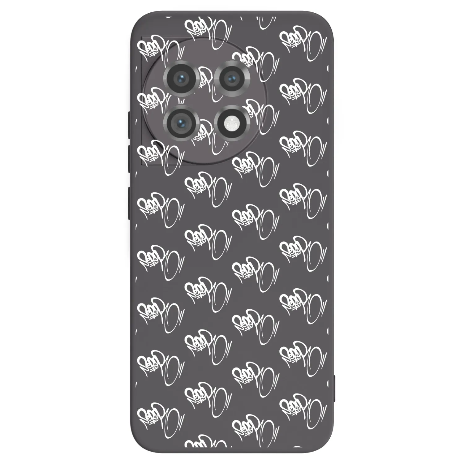Picasee silikonový černý obal pro OnePlus 11 5G - Separ - White On Black