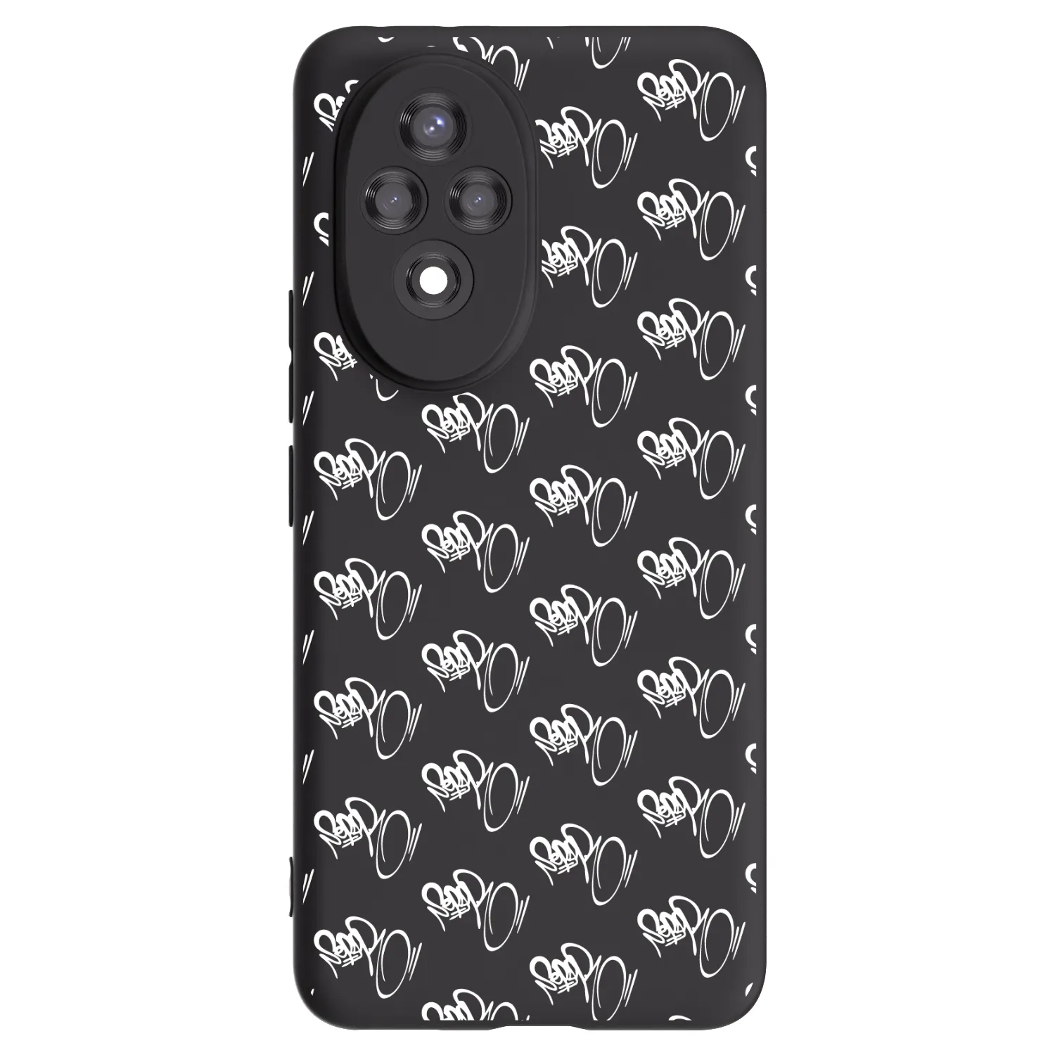 Picasee silikonový černý obal pro Honor 200 Pro 5G - Separ - White On Black