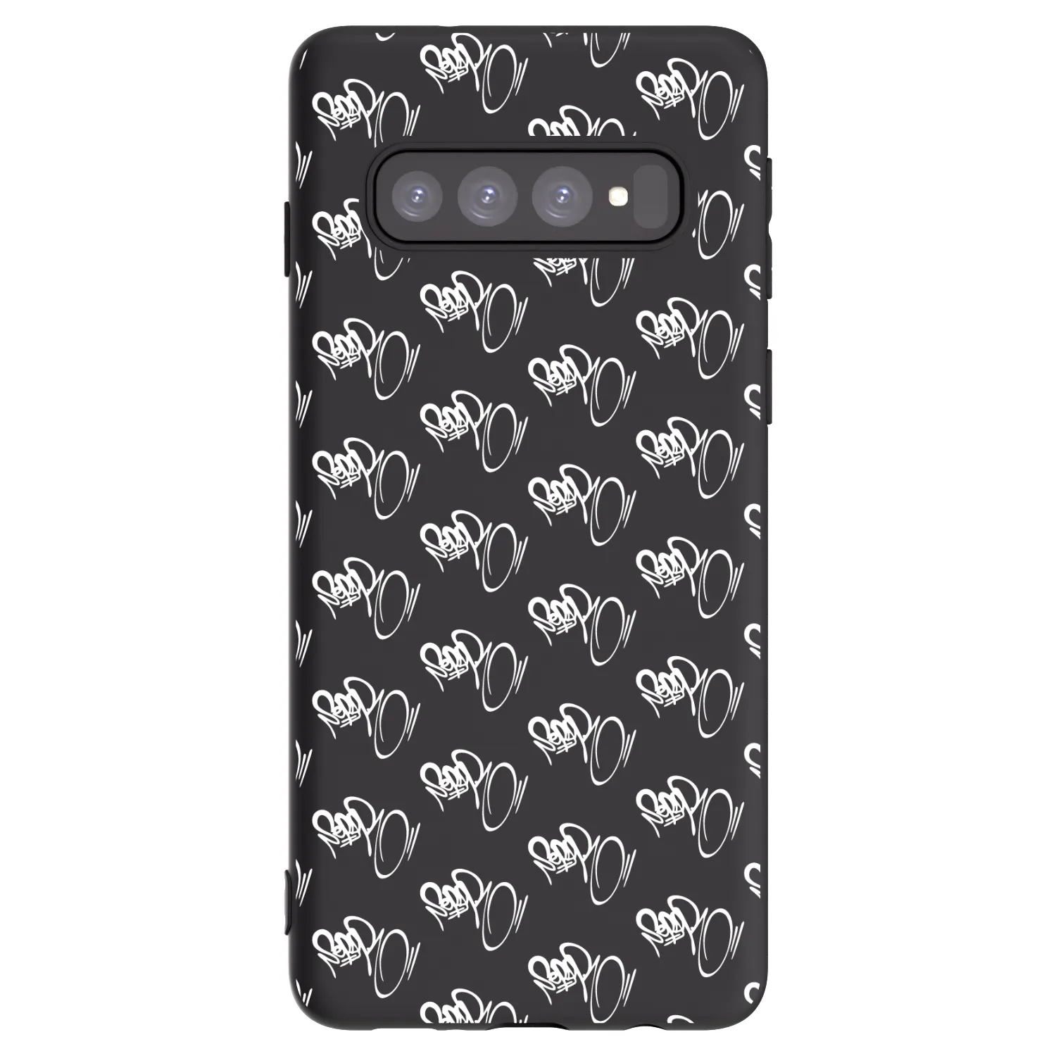Picasee silikonový černý obal pro Samsung Galaxy S10 G973 - Separ - White On Black