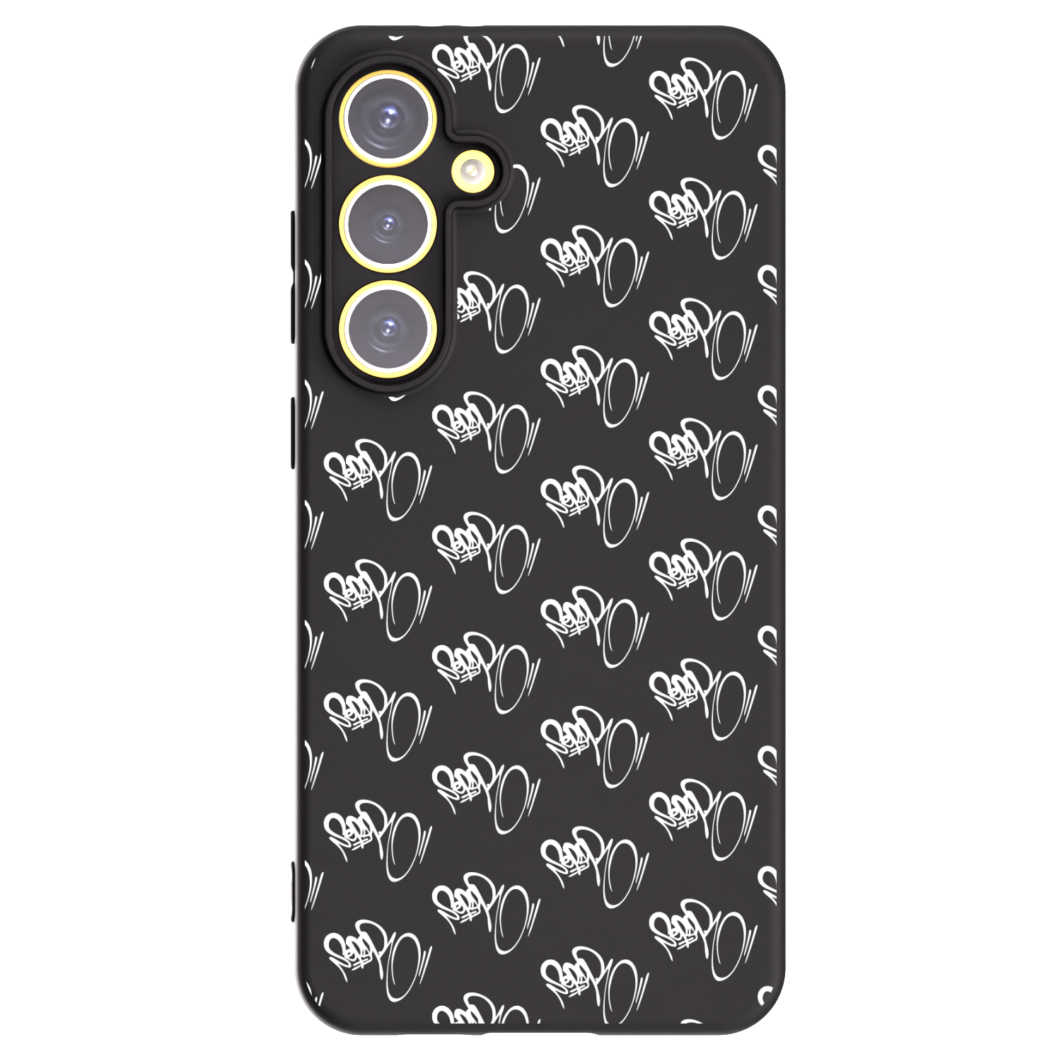 Picasee silikonový černý obal pro Samsung Galaxy S24 FE S721B - Separ - White On Black