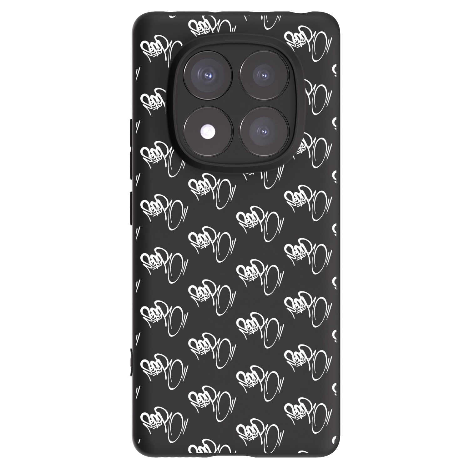 Picasee silikonový černý obal pro Xiaomi Redmi Note 14 Pro 5G - Separ - White On Black