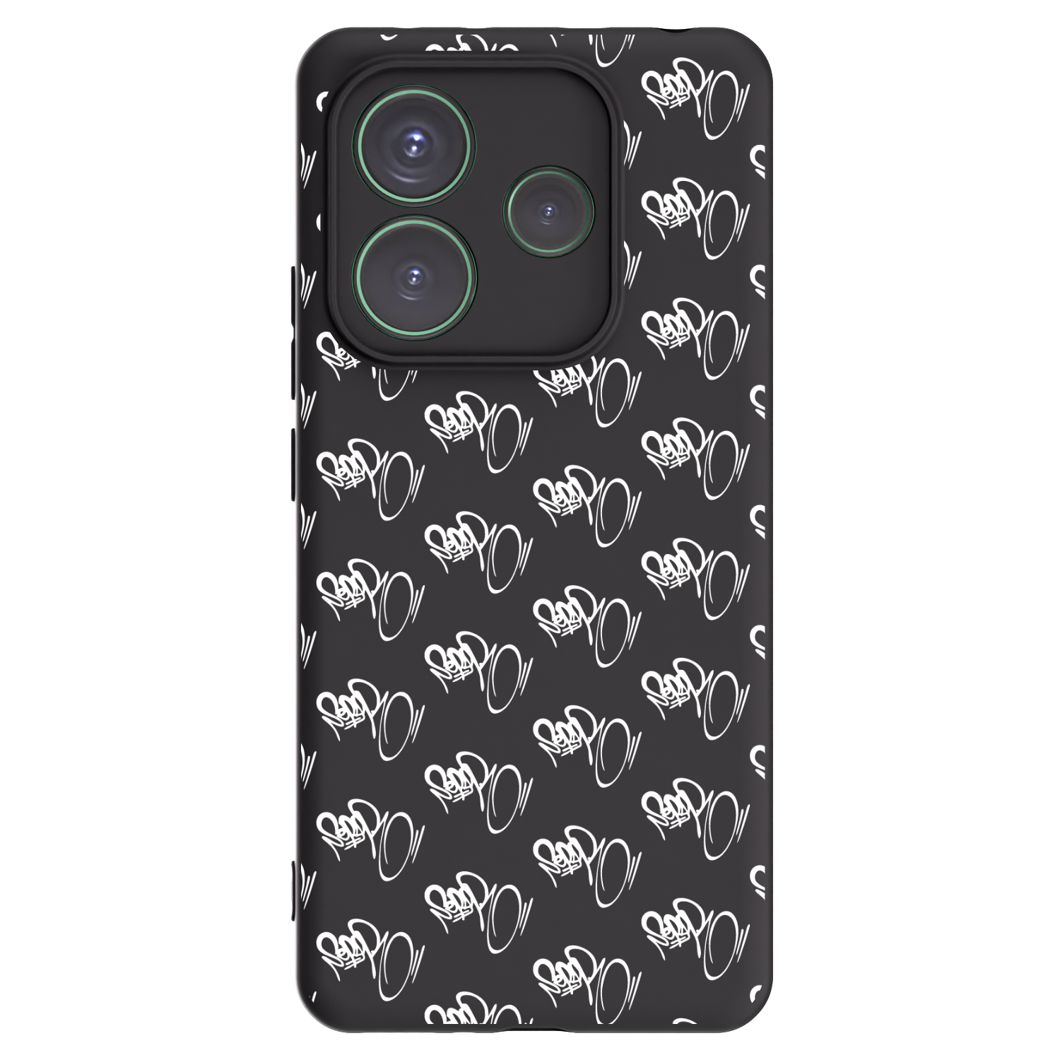 Picasee silikonový černý obal pro Xiaomi Redmi Note 14 5G - Separ - White On Black