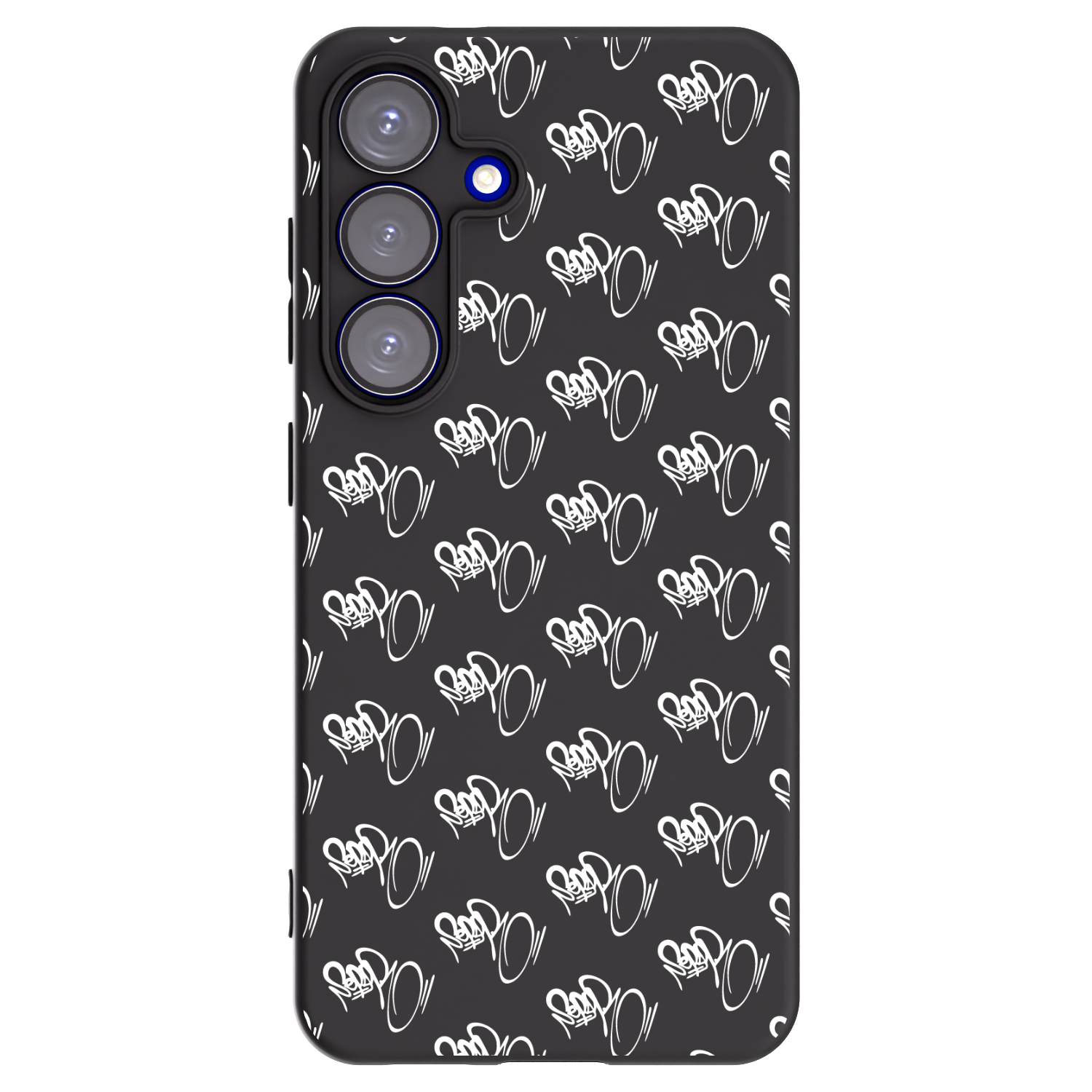 Picasee silikonový černý obal pro Samsung Galaxy S25 5G - Separ - White On Black