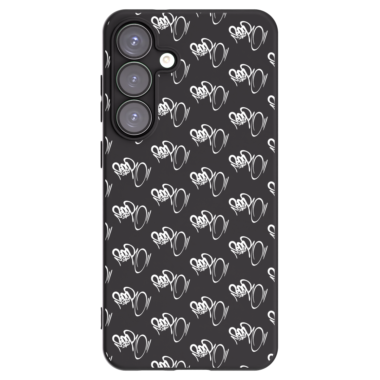 Picasee silikonový černý obal pro Samsung Galaxy S25+ 5G - Separ - White On Black