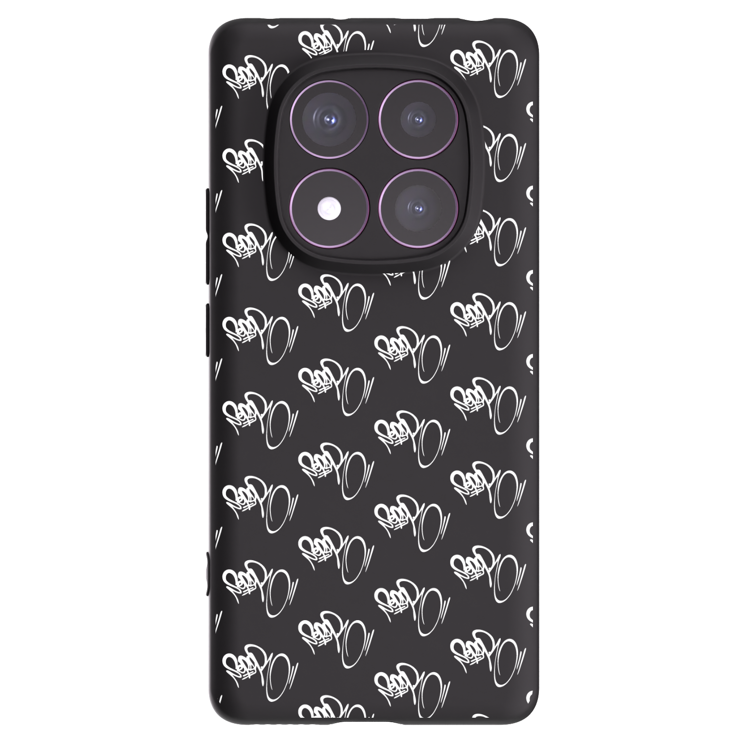 Picasee silikonový černý obal pro Xiaomi Redmi Note 14 Pro 4G - Separ - White On Black