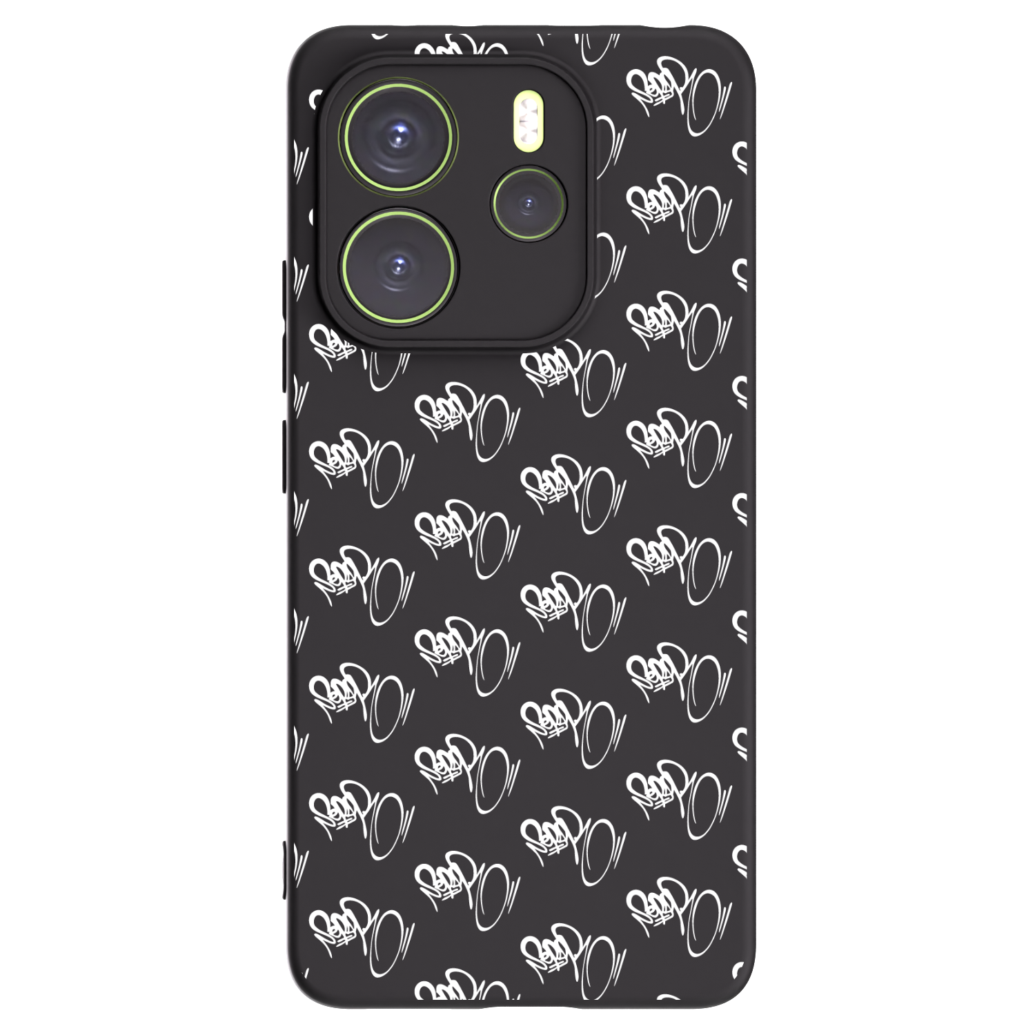 Picasee silikonový černý obal pro Xiaomi Redmi Note 14 4G - Separ - White On Black