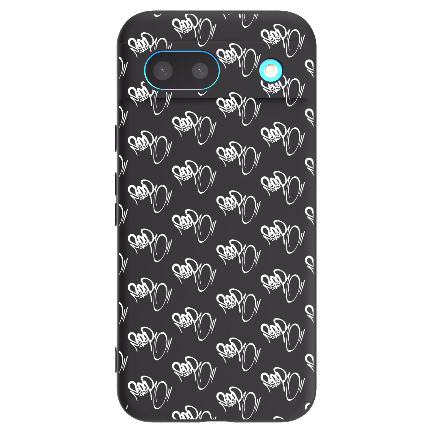 Picasee silikonový černý obal pro Google Pixel 8a - Separ - White On Black