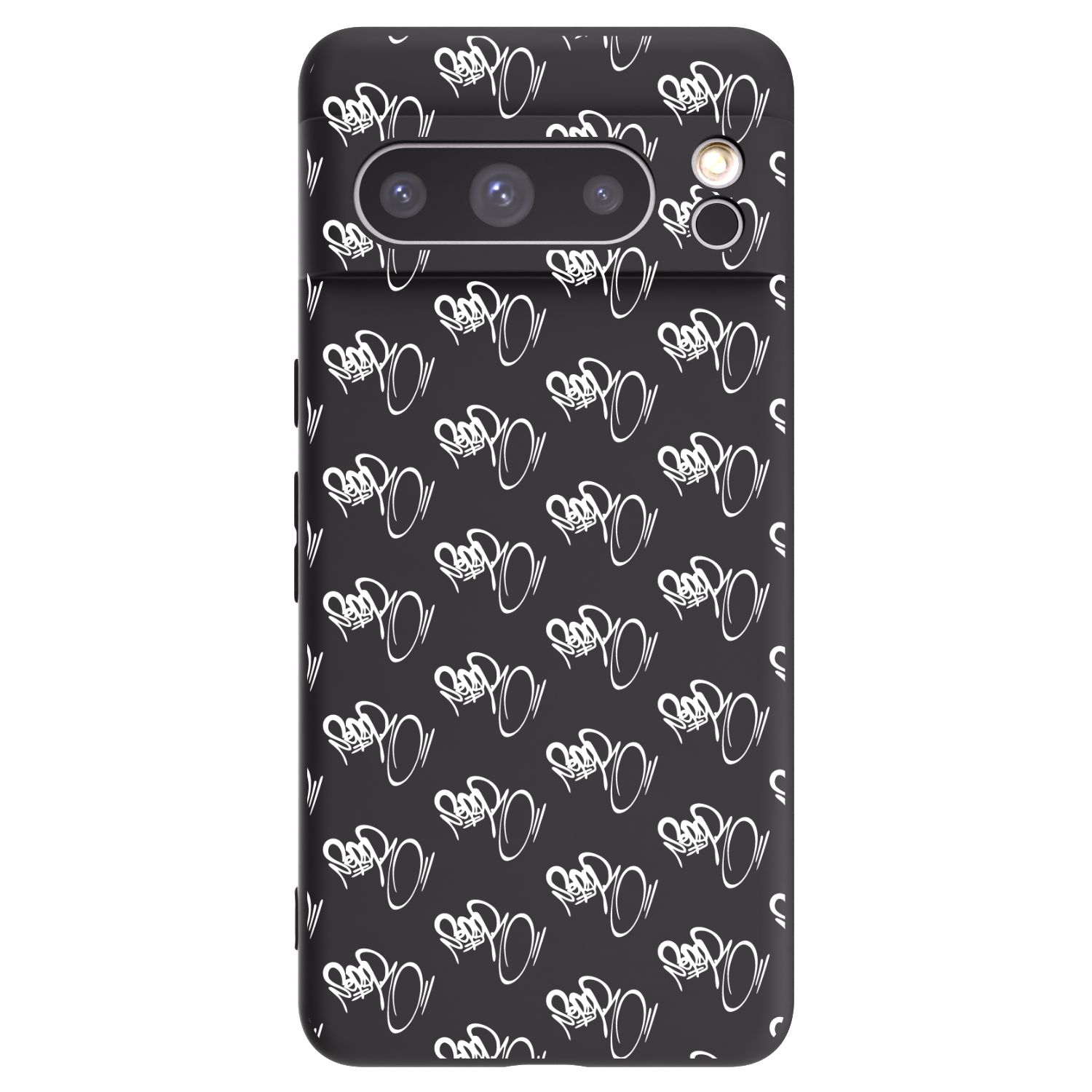 Picasee silikonový černý obal pro Google Pixel 8 Pro - Separ - White On Black